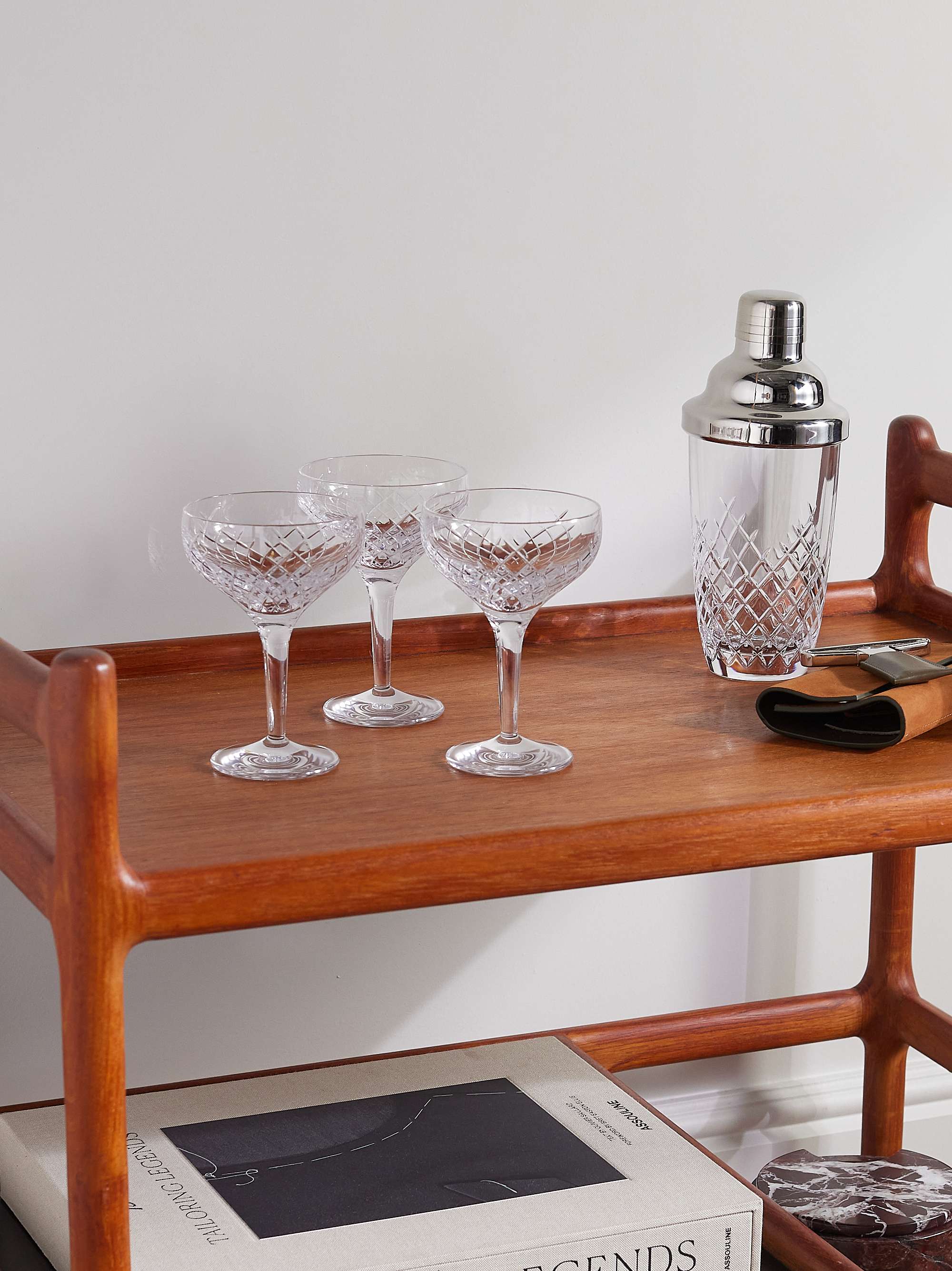 Modern Bamboo Crystal Wine Glasses