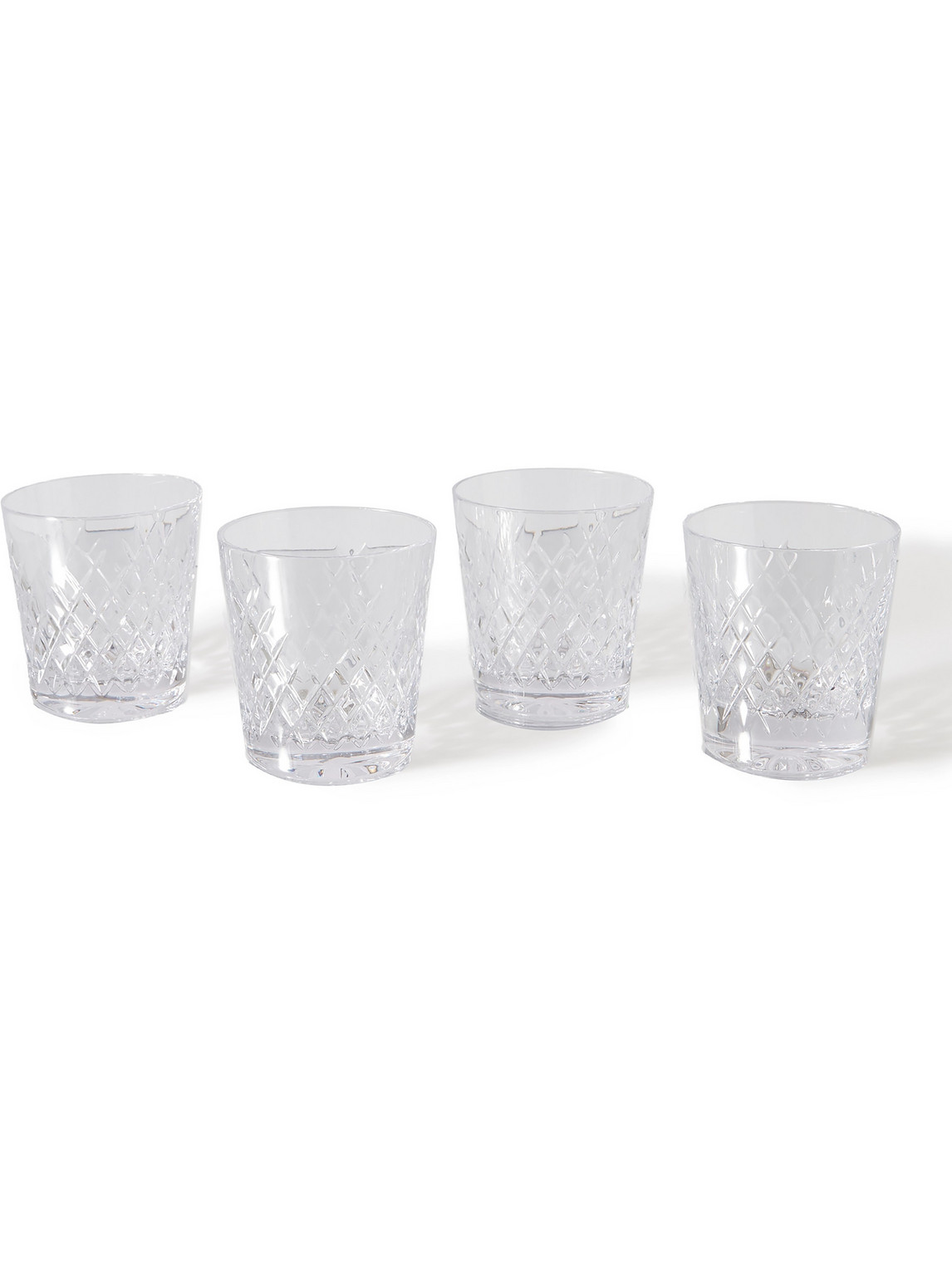 Soho Home Barwell Set Of Four Crystal Rocks Glasses In Transparent
