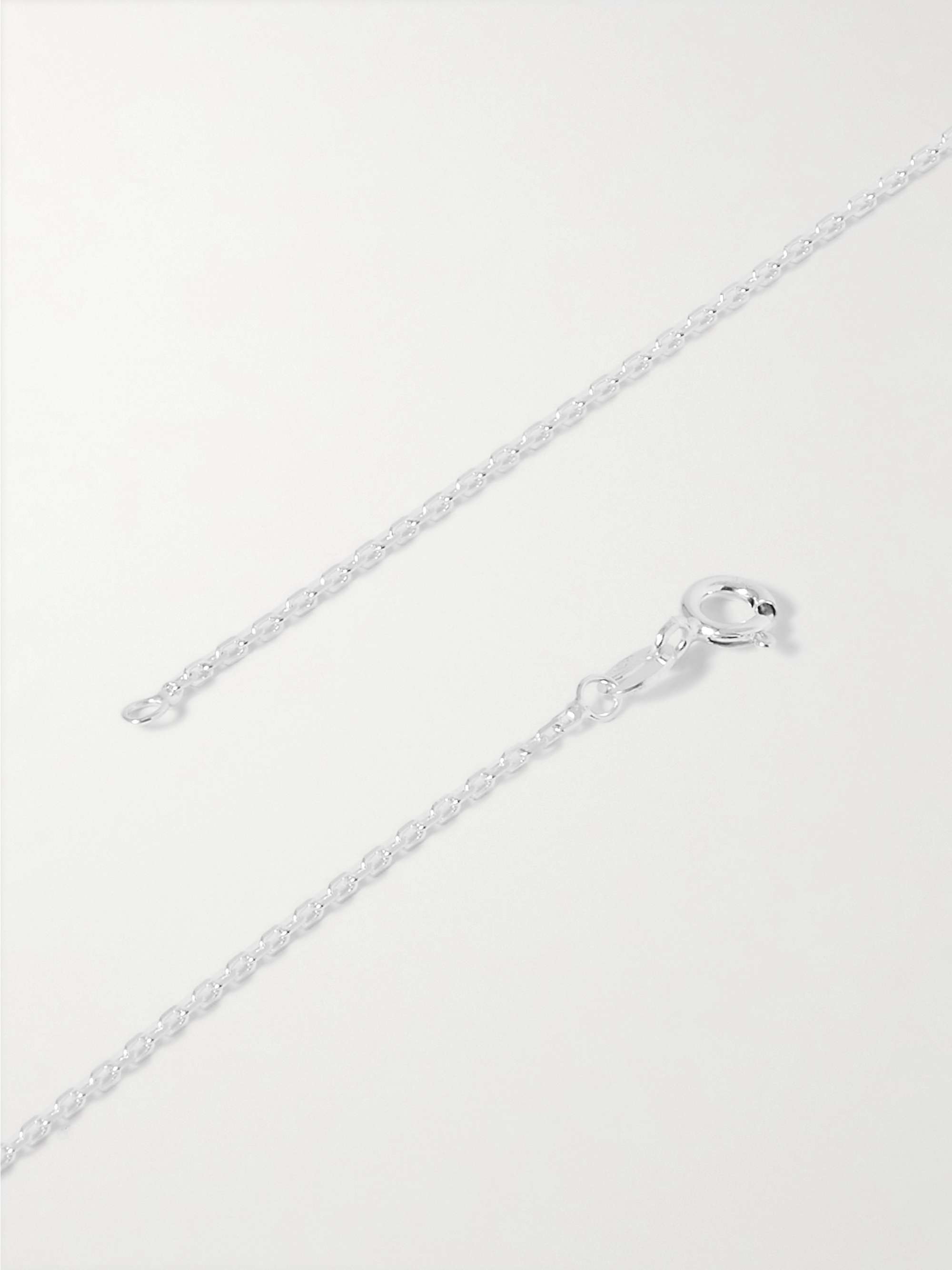 ELLIE MERCER Small Sterling Silver and Resin Pendant Necklace