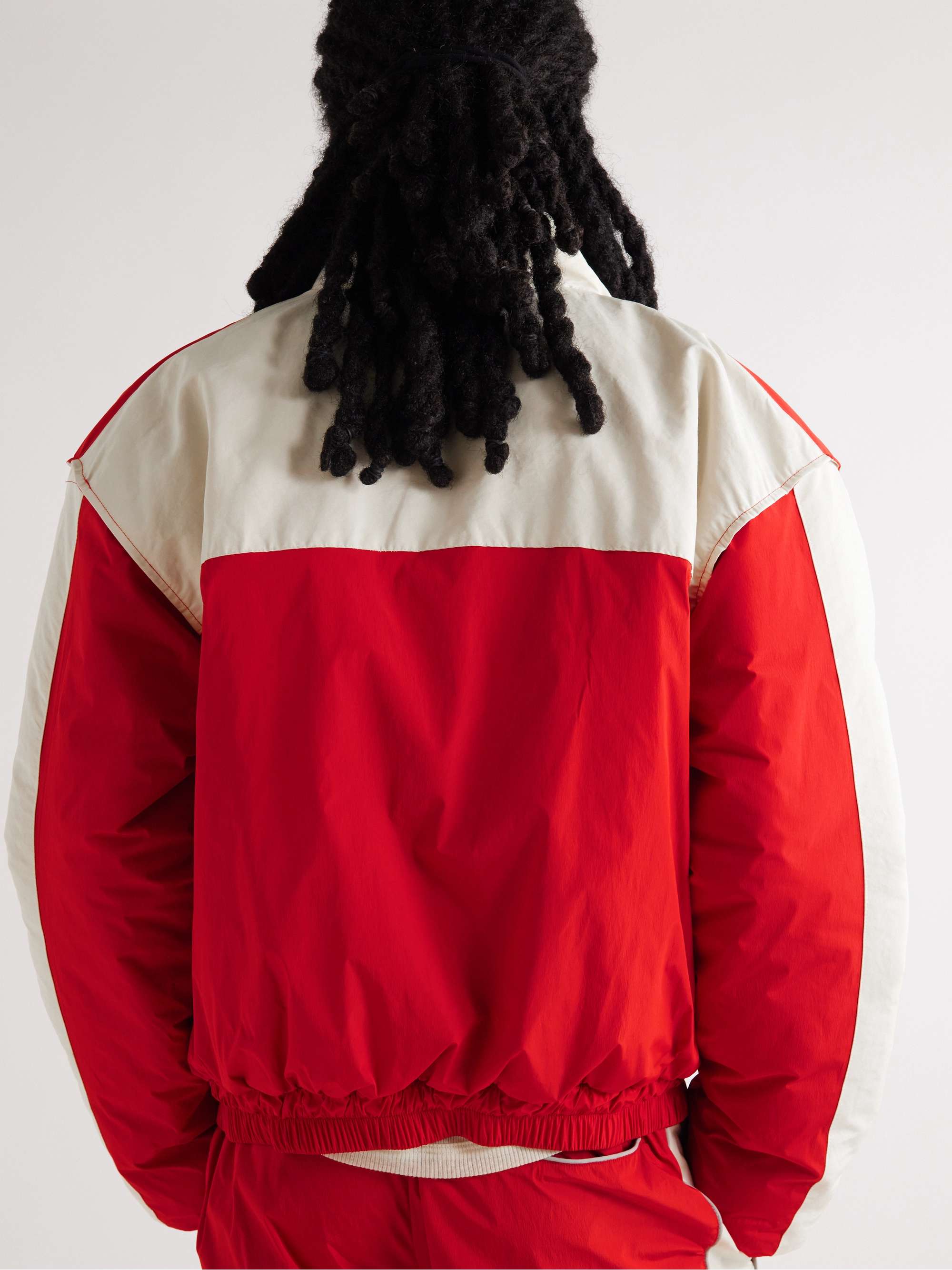 CHERRY LA Pit Crew Logo-Print Padded Shell Jacket