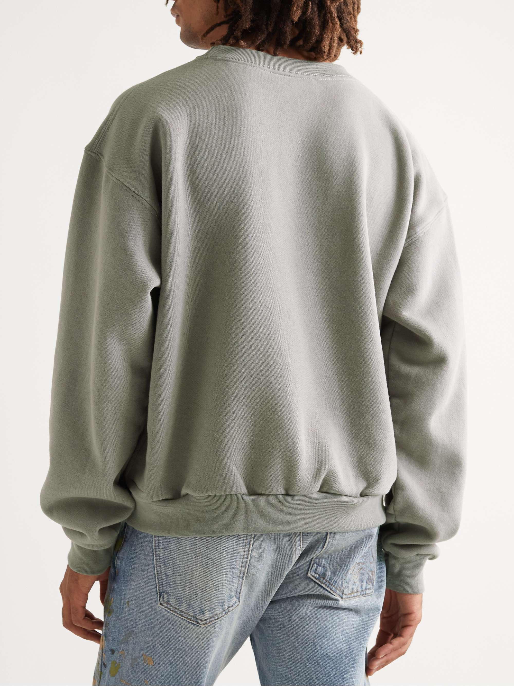 CHERRY LA Logo-Embroidered Cotton-Jersey Sweatshirt