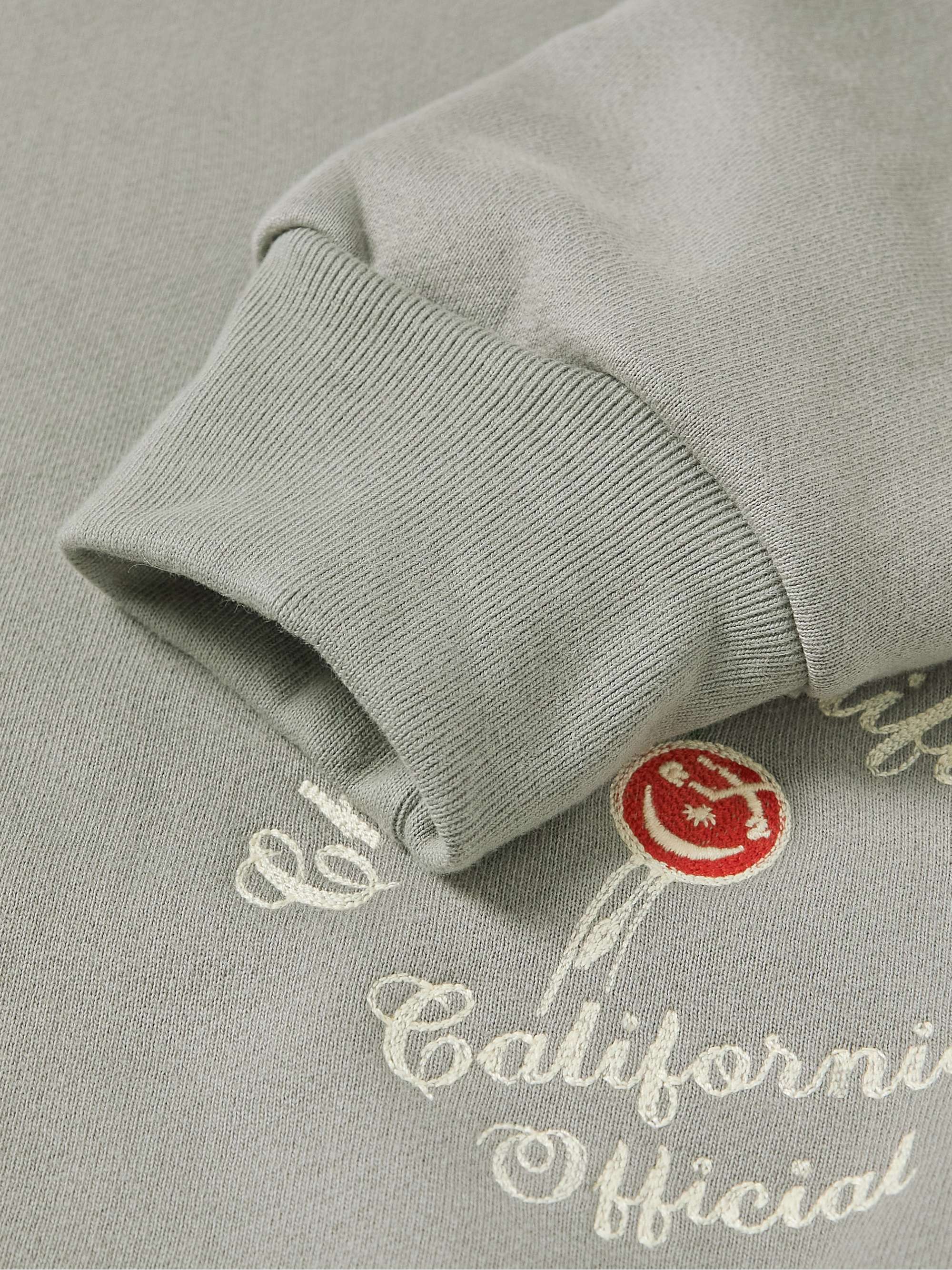 CHERRY LA Logo-Embroidered Cotton-Jersey Sweatshirt