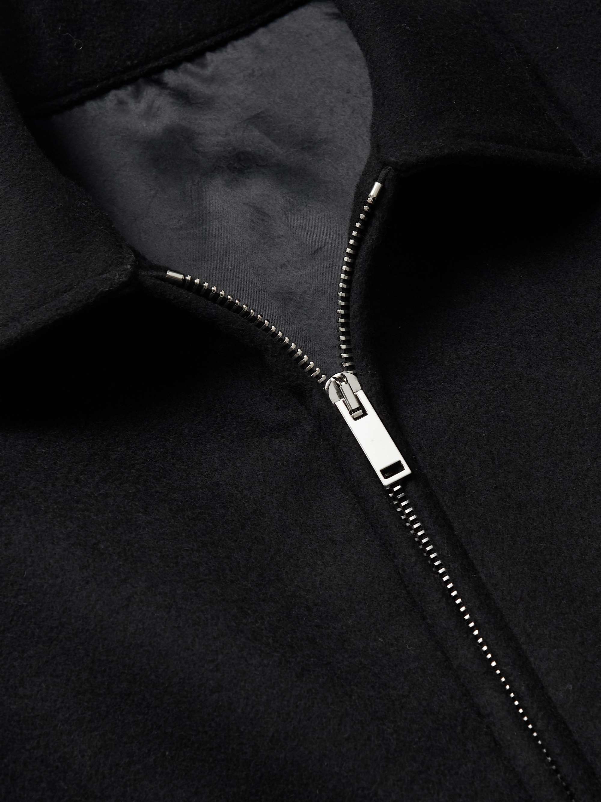 CHERRY LA Logo-Embroidered Wool-Blend Felt Jacket
