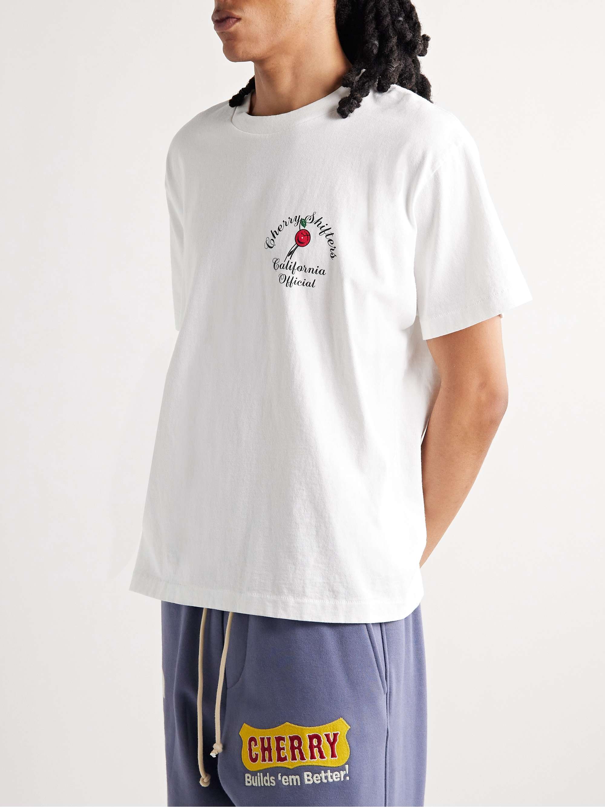 CHERRY LA Logo-Print Cotton-Jersey T-Shirt