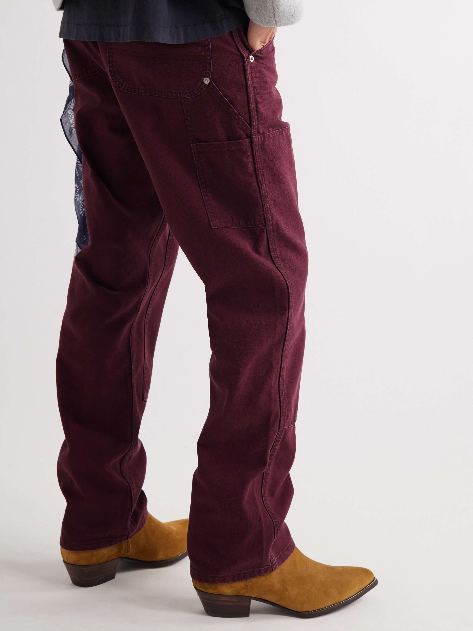 CHERRY LOS ANGELES Straight-Leg Panelled Cotton-Canvas Trousers
