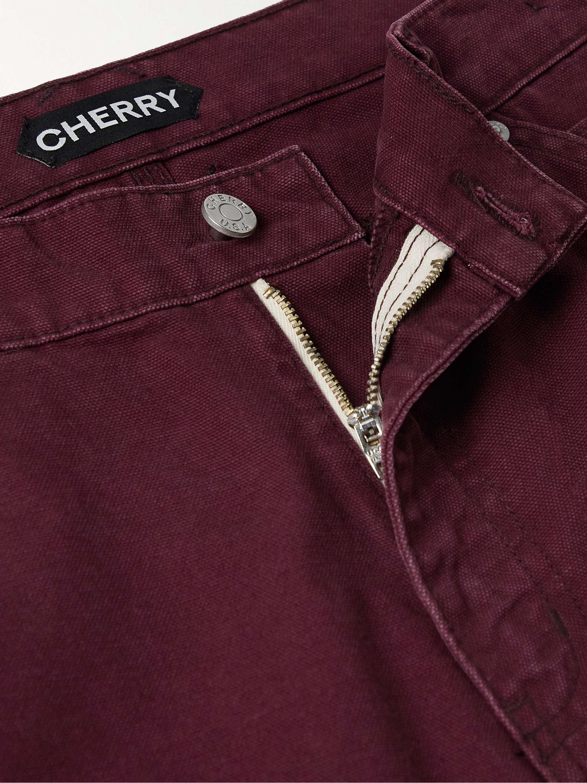 CHERRY LOS ANGELES Straight-Leg Panelled Cotton-Canvas Trousers