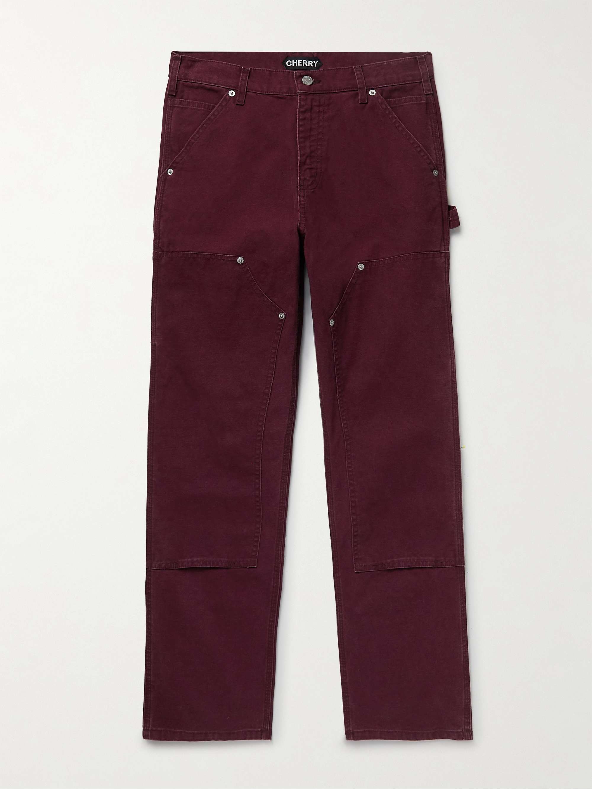 CHERRY LOS ANGELES Straight-Leg Panelled Cotton-Canvas Trousers