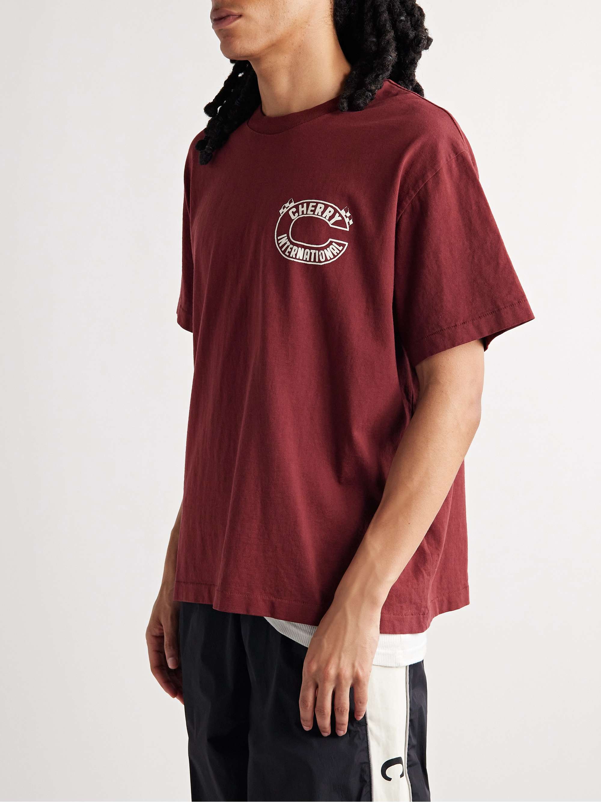 CHERRY LA Logo-Print Cotton-Jersey T-Shirt