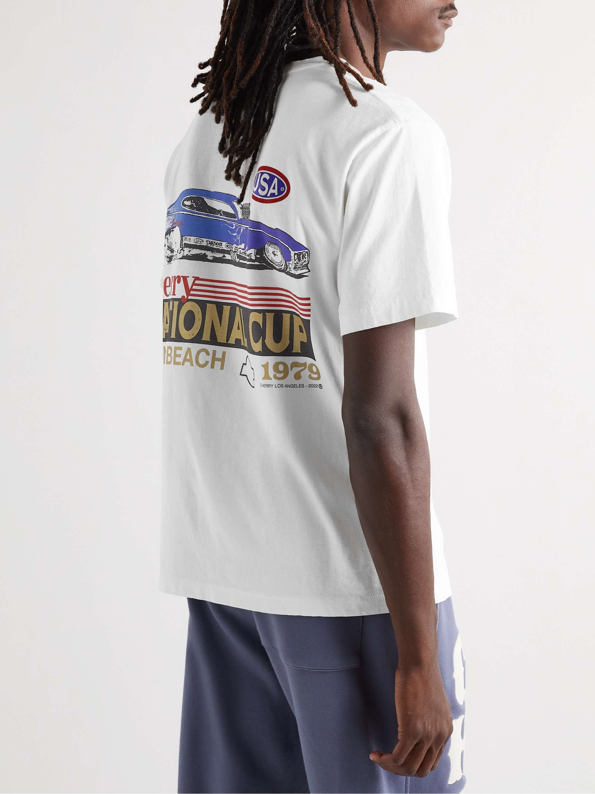 CHERRY LA Logo-Print Cotton-Jersey T-Shirt