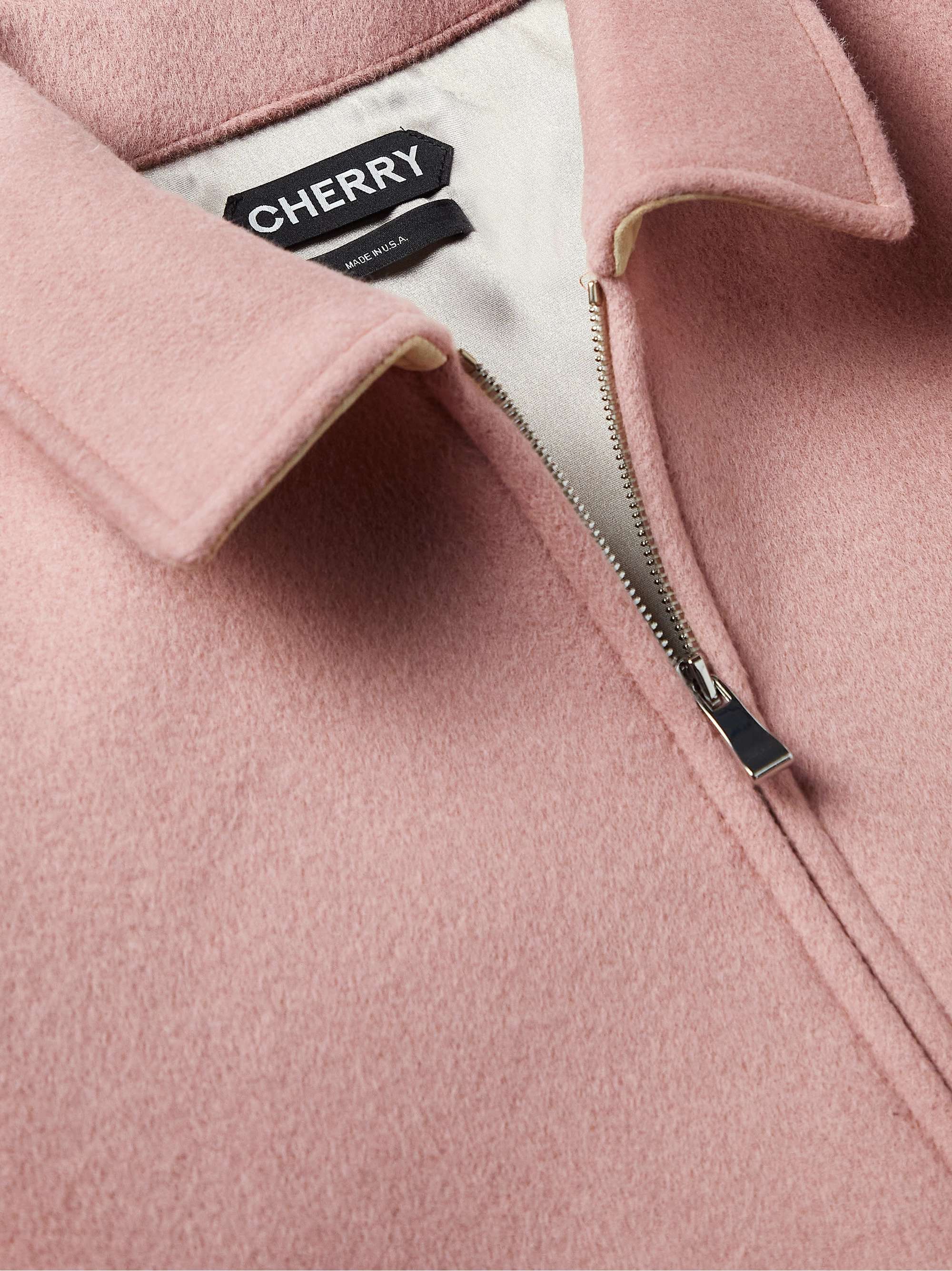 CHERRY LA Logo-Embroidered Wool-Blend Felt Jacket
