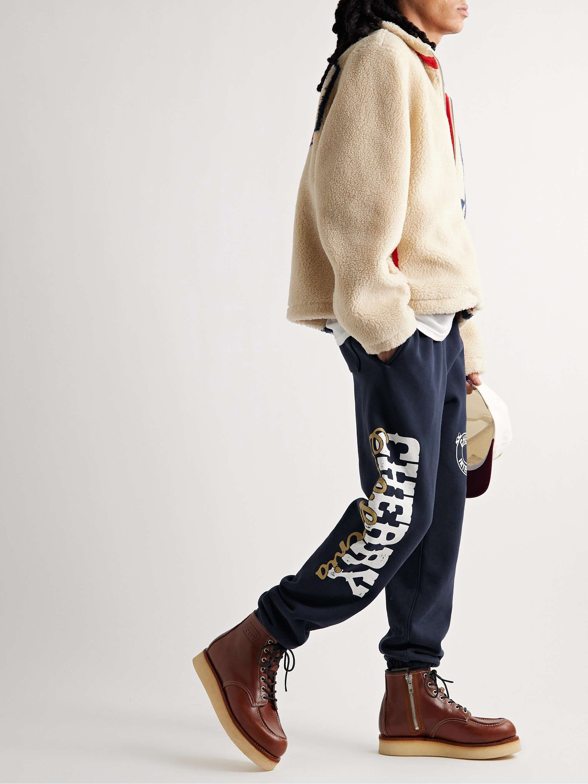 CHERRY LOS ANGELES Tapered Logo-Print Cotton-Jersey Sweatpants