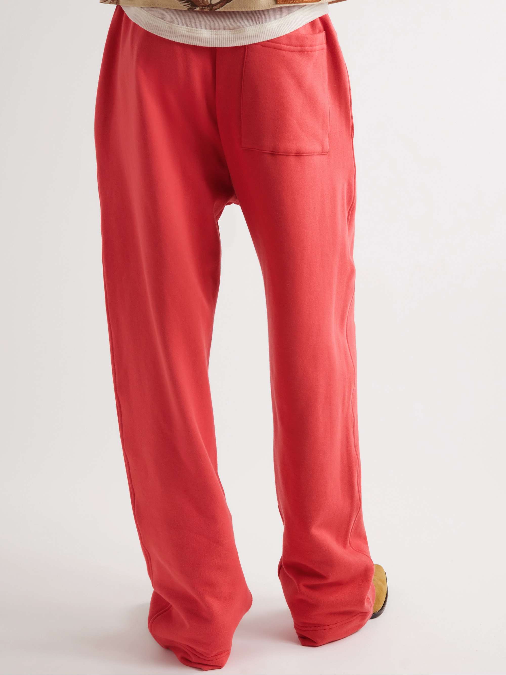 CHERRY LA Straight-Leg Logo-Appliquéd Cotton-Jersey Sweatpants