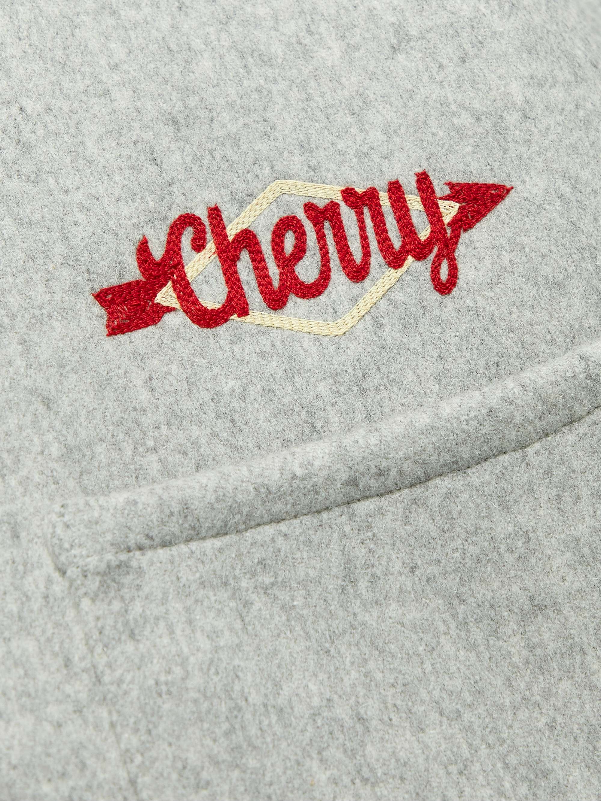 CHERRY LA Logo-Embroidered Felt Jacket