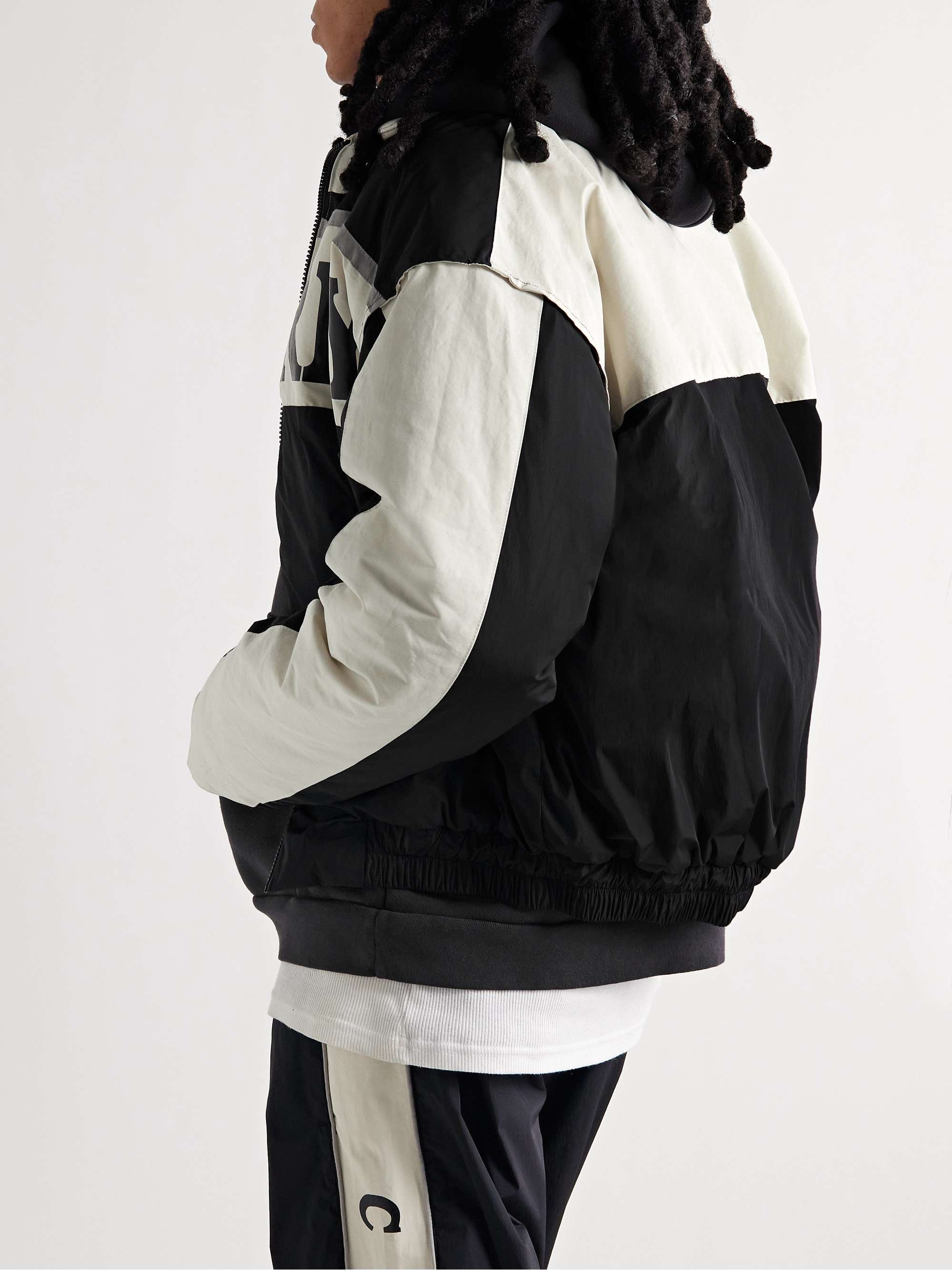 CHERRY LA Pit Crew Logo-Print Padded Shell Jacket