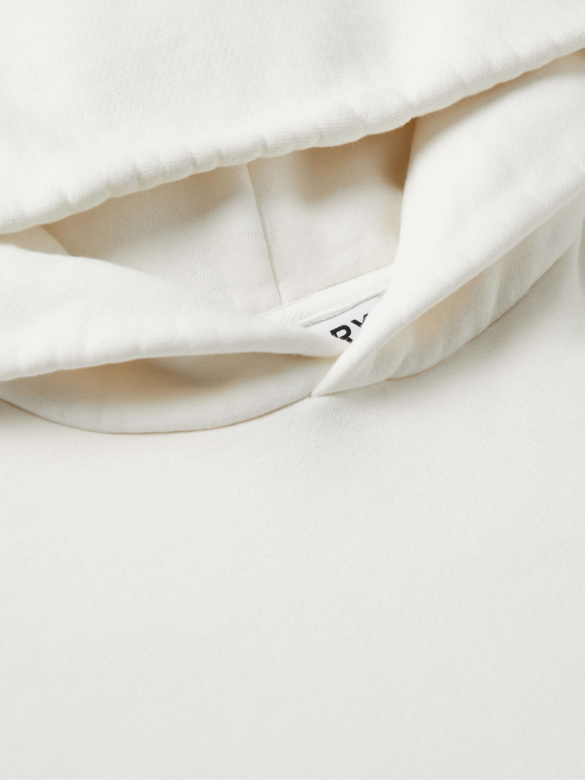 CHERRY LOS ANGELES Embroidered Cotton-Jersey Zip-Up Hoodie