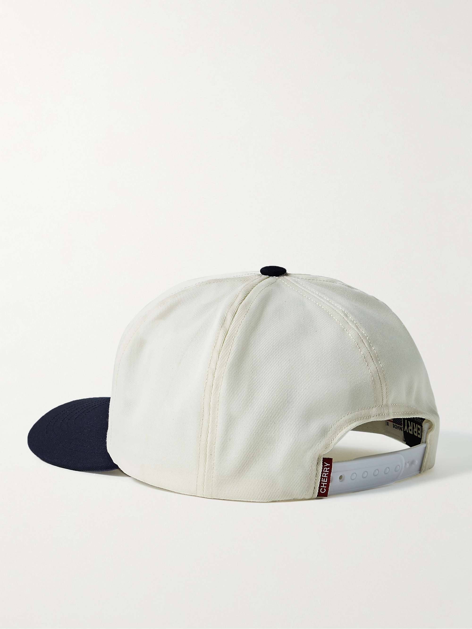 CHERRY LOS ANGELES Logo-Embroidered Colour-Block Cotton-Twill Baseball Cap