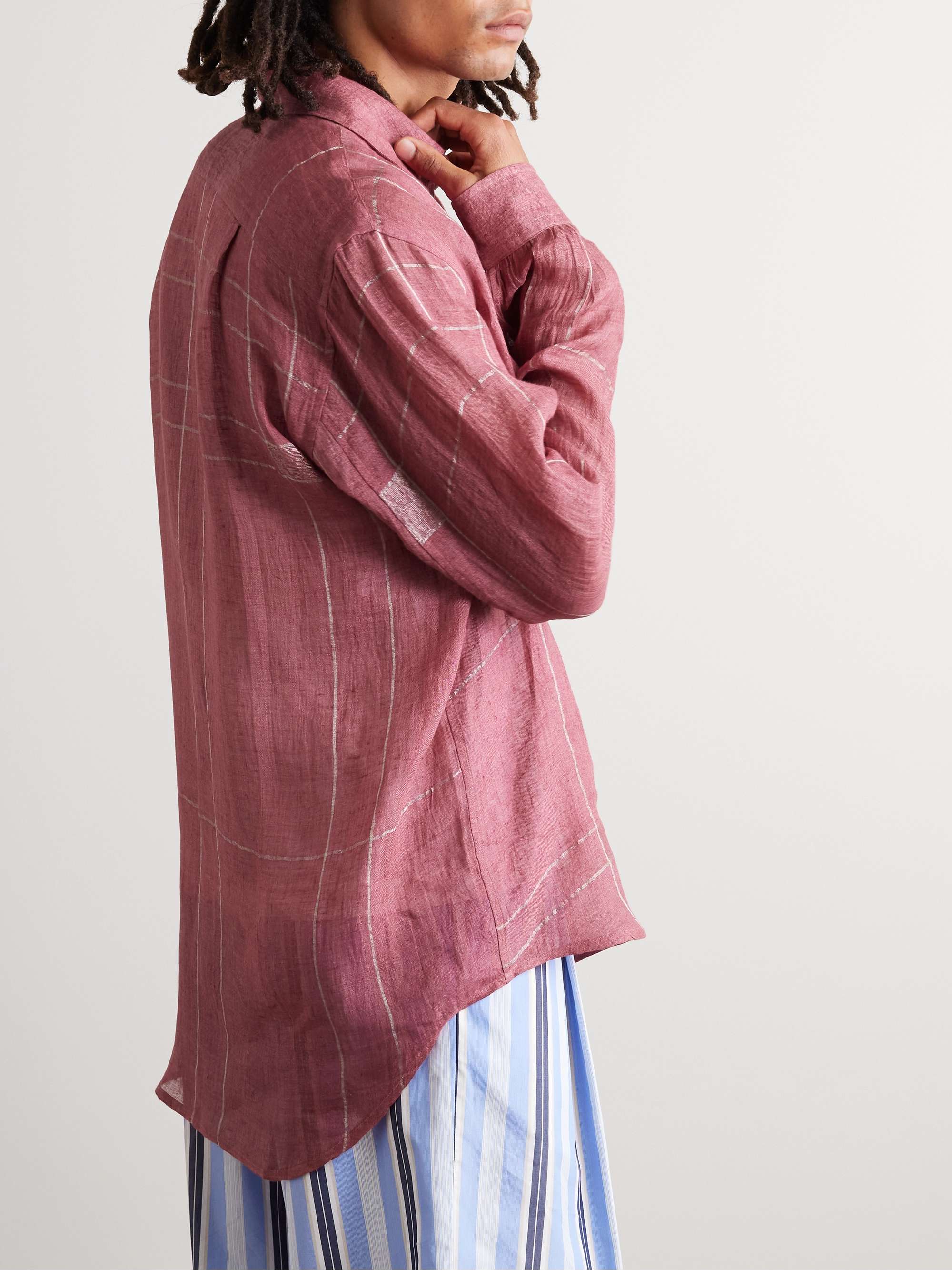 KARU RESEARCH Zari Checked LinenGauze Shirt for Men MR PORTER