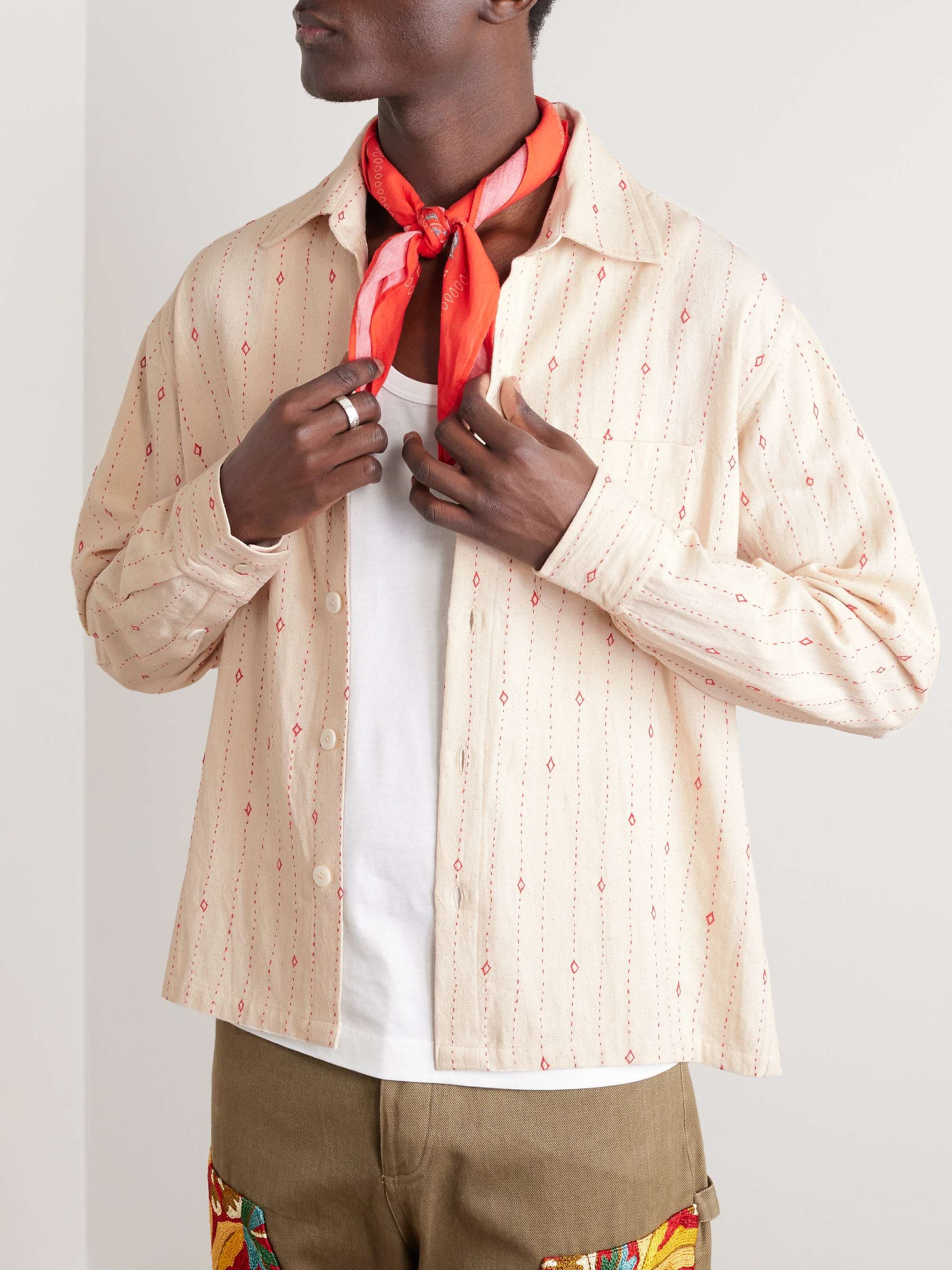 KARTIK RESEARCH Embroidered Cotton Shirt