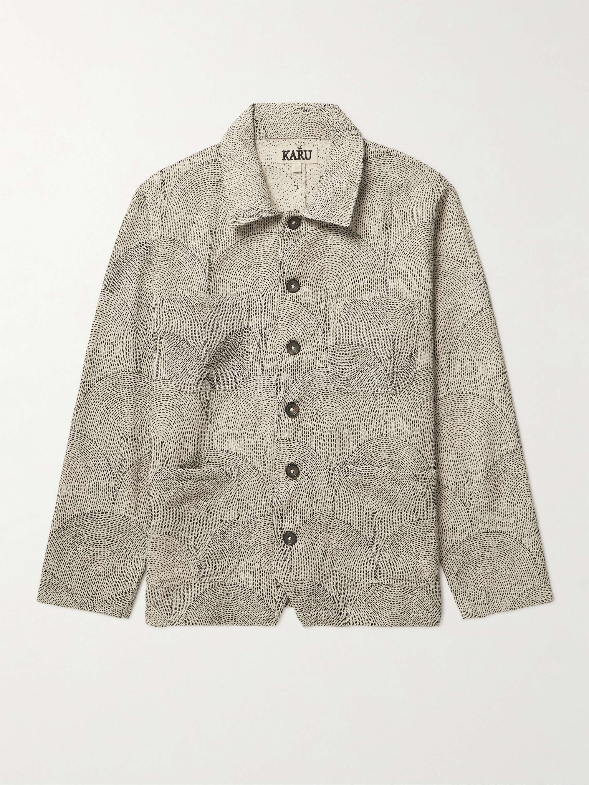 KARU RESEARCH Embroidered Cotton Chore Jacket for Men | MR PORTER