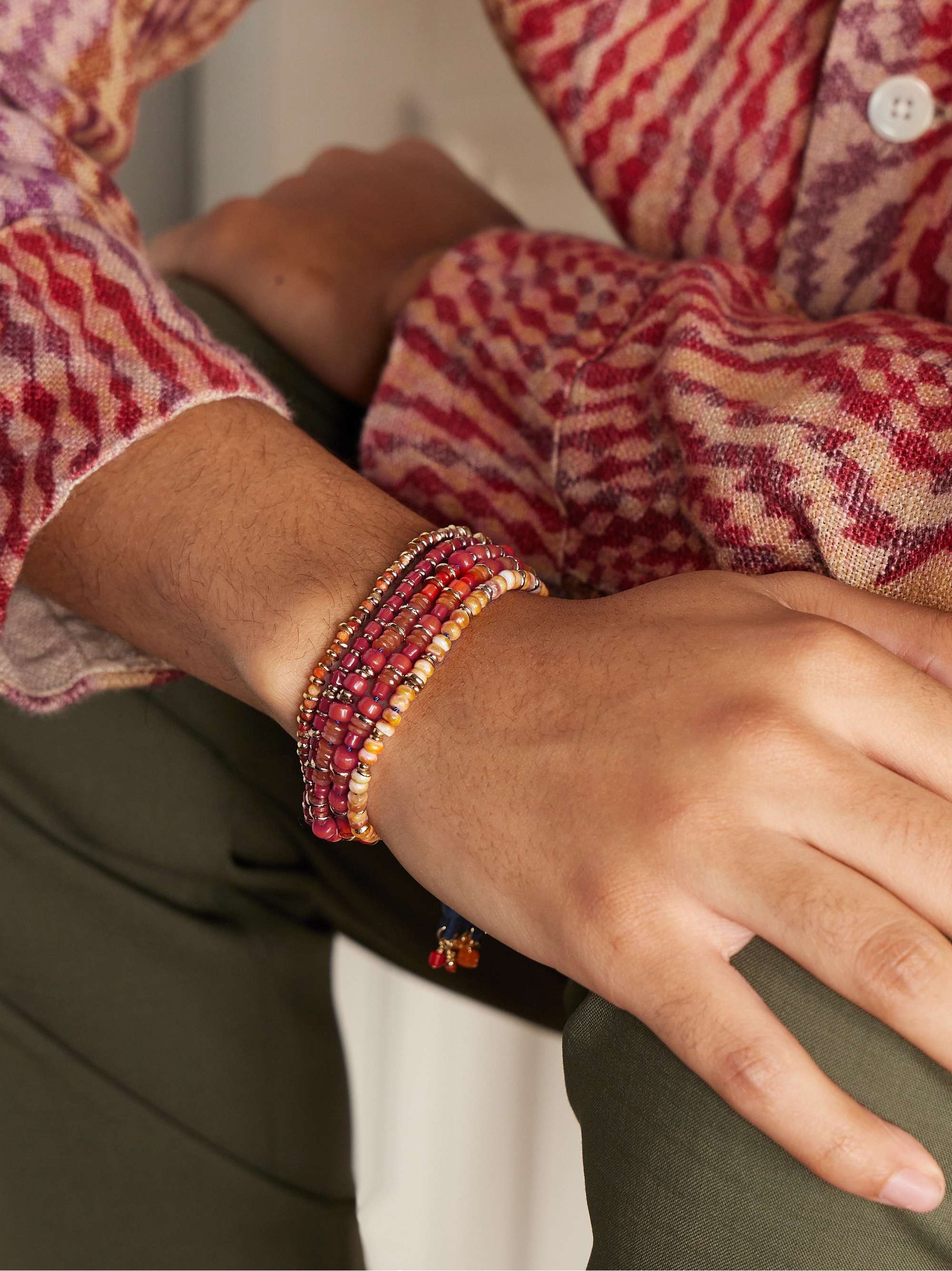 Plain Red Colour Gemstone Bracelet Round Loose Beads for WomenMen
