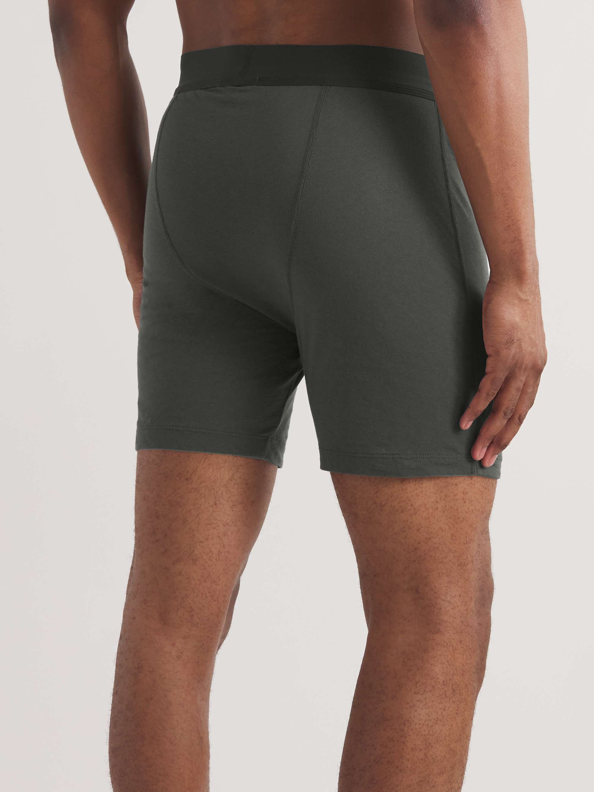 JAMES PERSE Luxe Lotus Cotton-Jersey Boxer Shorts