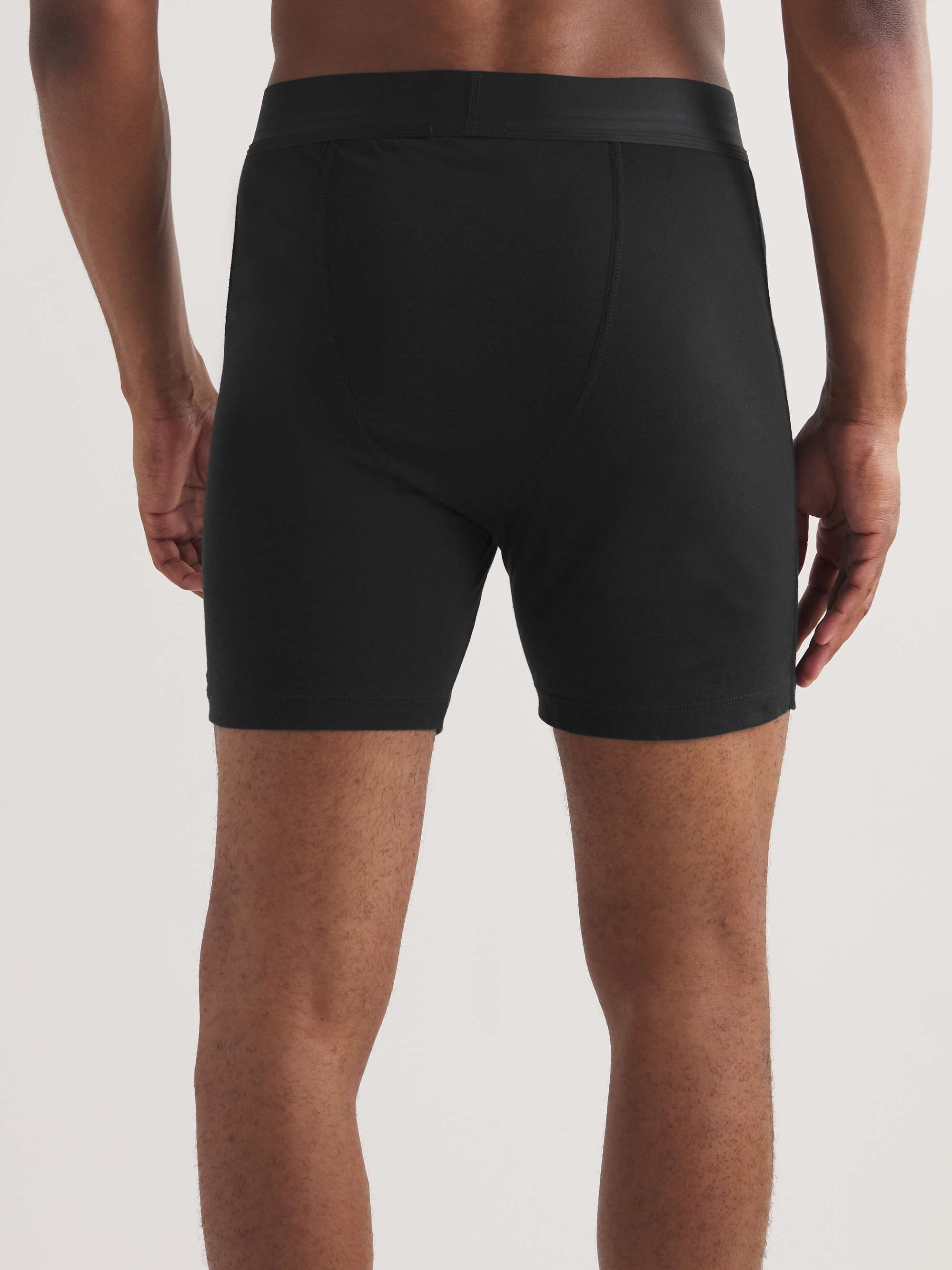 JAMES PERSE Luxe Lotus Cotton-Jersey Boxer Shorts