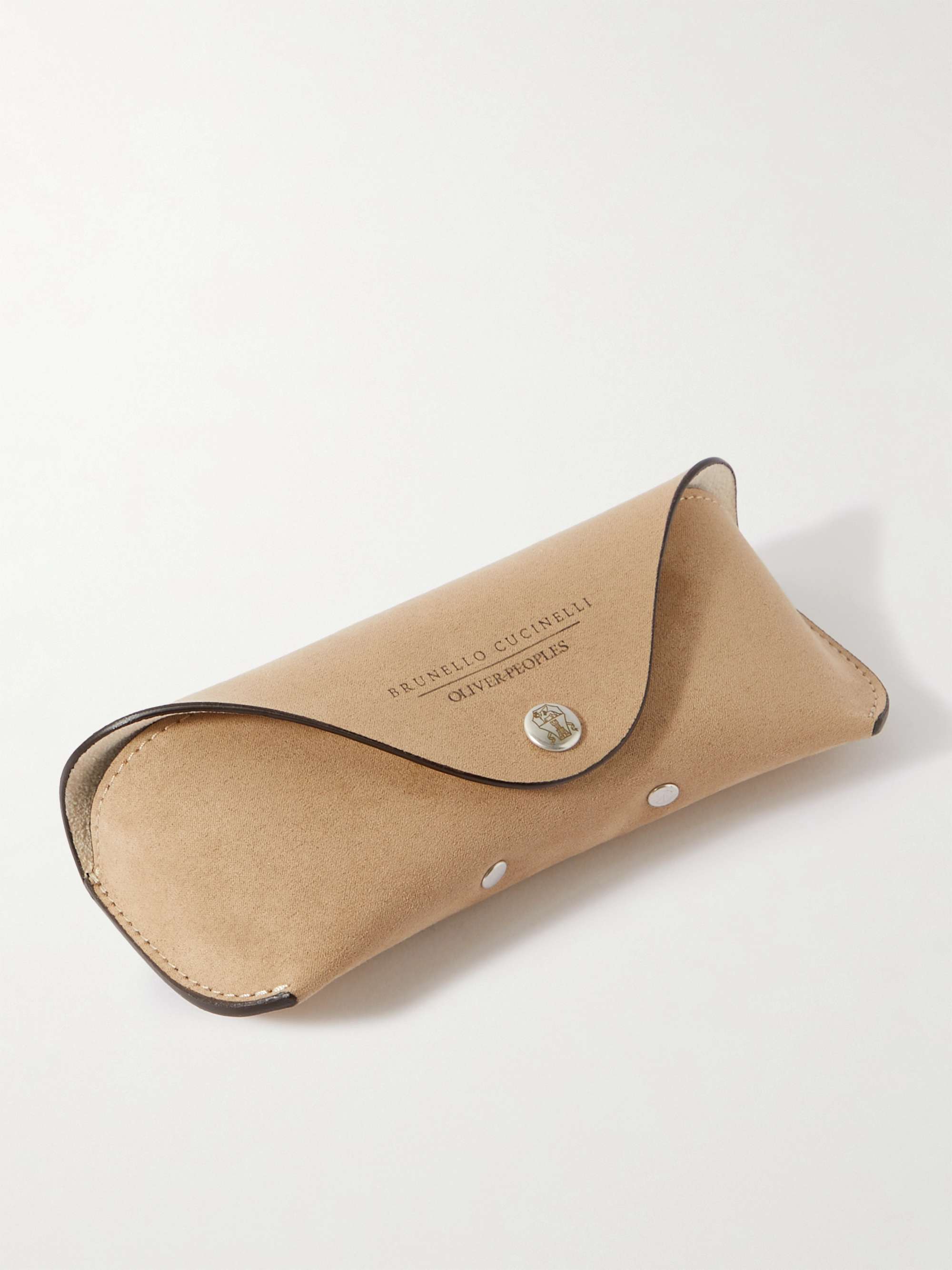 BRUNELLO CUCINELLI + Oliver Peoples D-Frame Tortoiseshell Acetate Optical Glasses