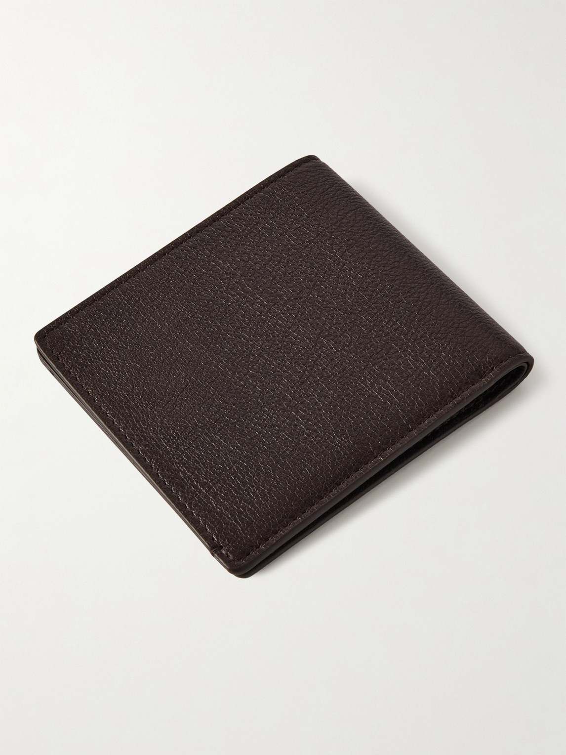 Shop Metier Full-grain Leather Billfold Wallet In Brown
