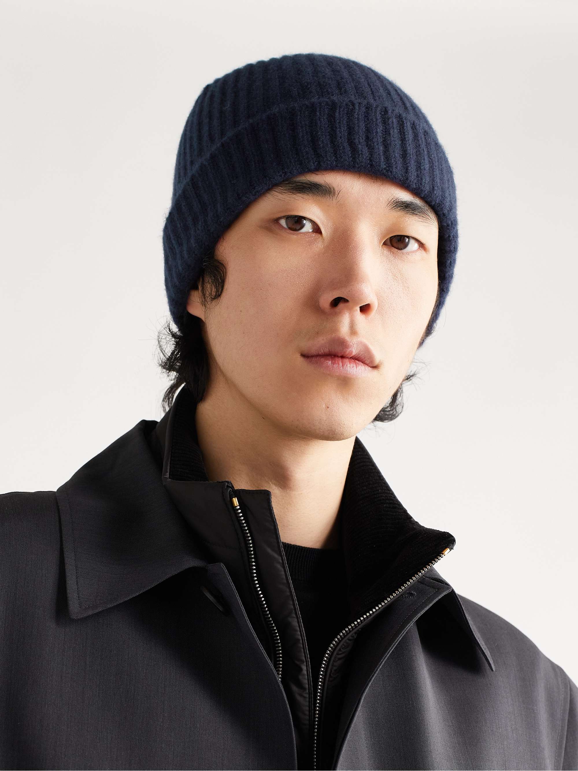 PURDEY Ribbed Cashmere Beanie
