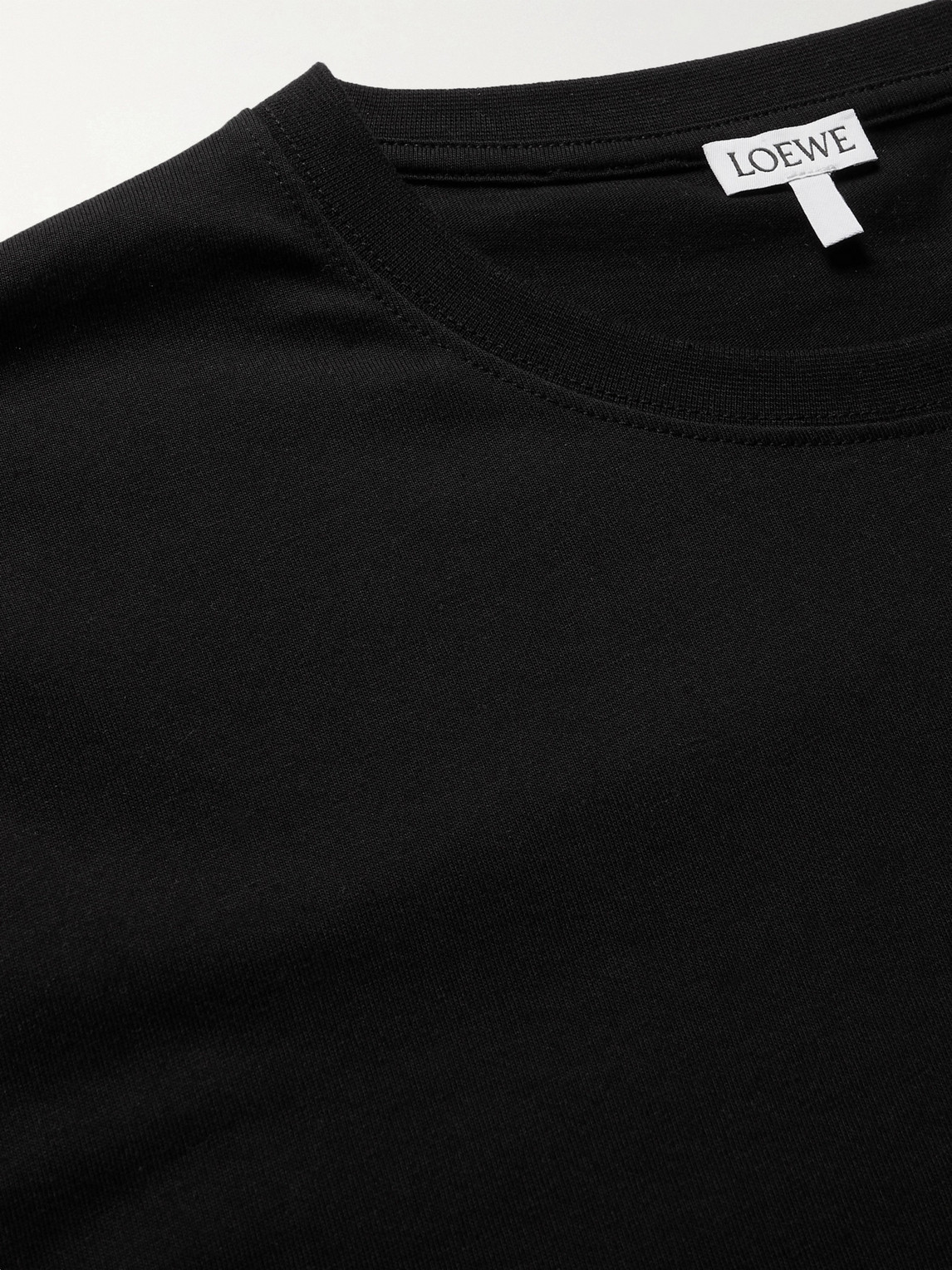 Loewe Logo Anagram Cotton Jersey T-shirt In Black