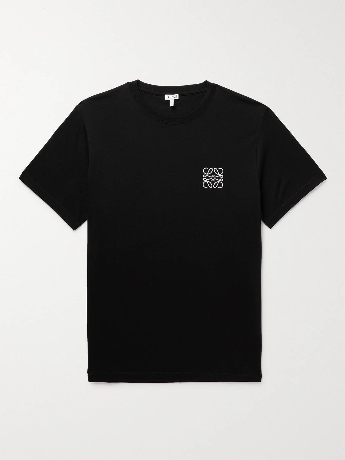 LOEWE - Logo-Embroidered Cotton-Jersey T-Shirt - Men - Black - XXS