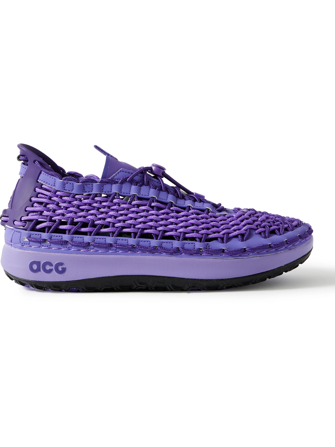 NIKE ACG WATERCAT RUBBER-TRIMMED WOVEN CORD SNEAKERS