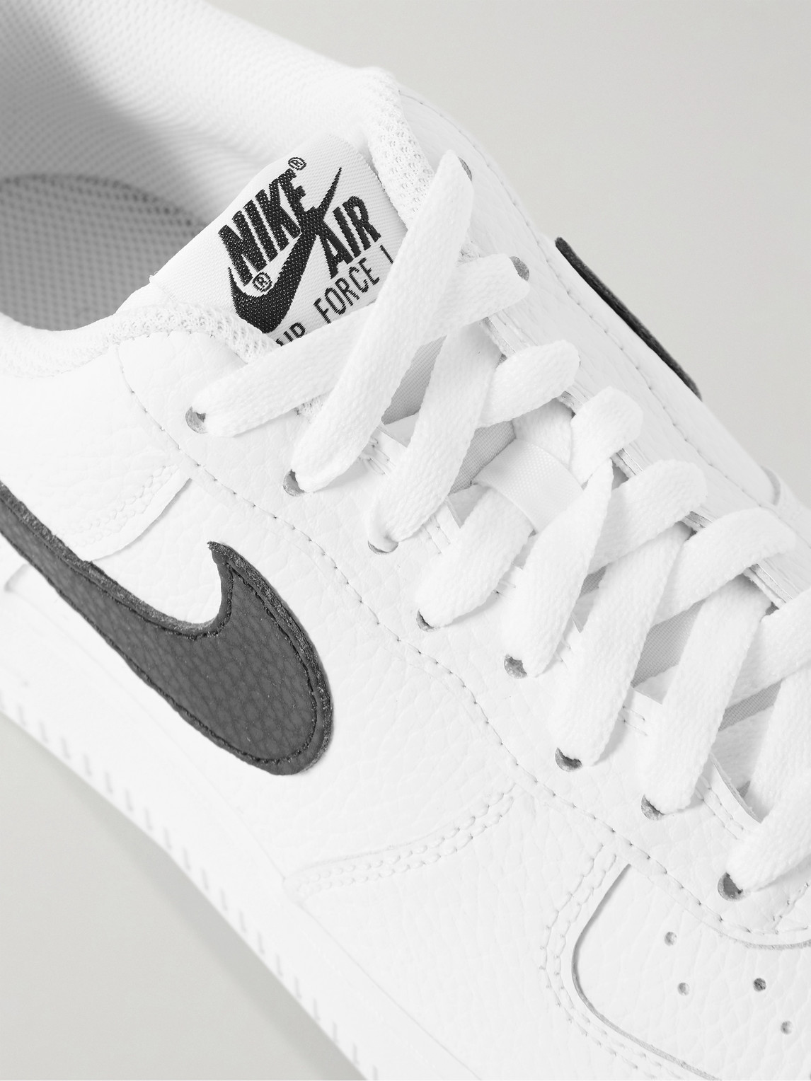 Shop Nike Air Force 1 '07 Full-grain Leather Sneakers In White