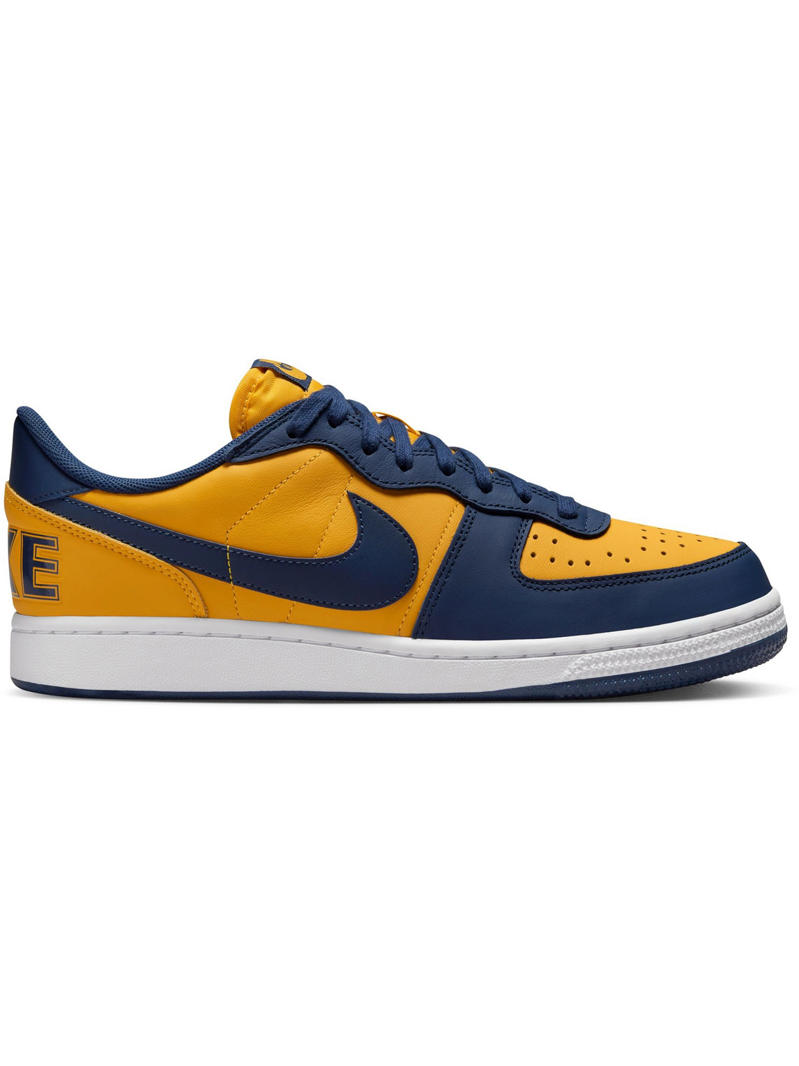 Nike Man Sneakers Mandarin Size 9 Leather In Yellow