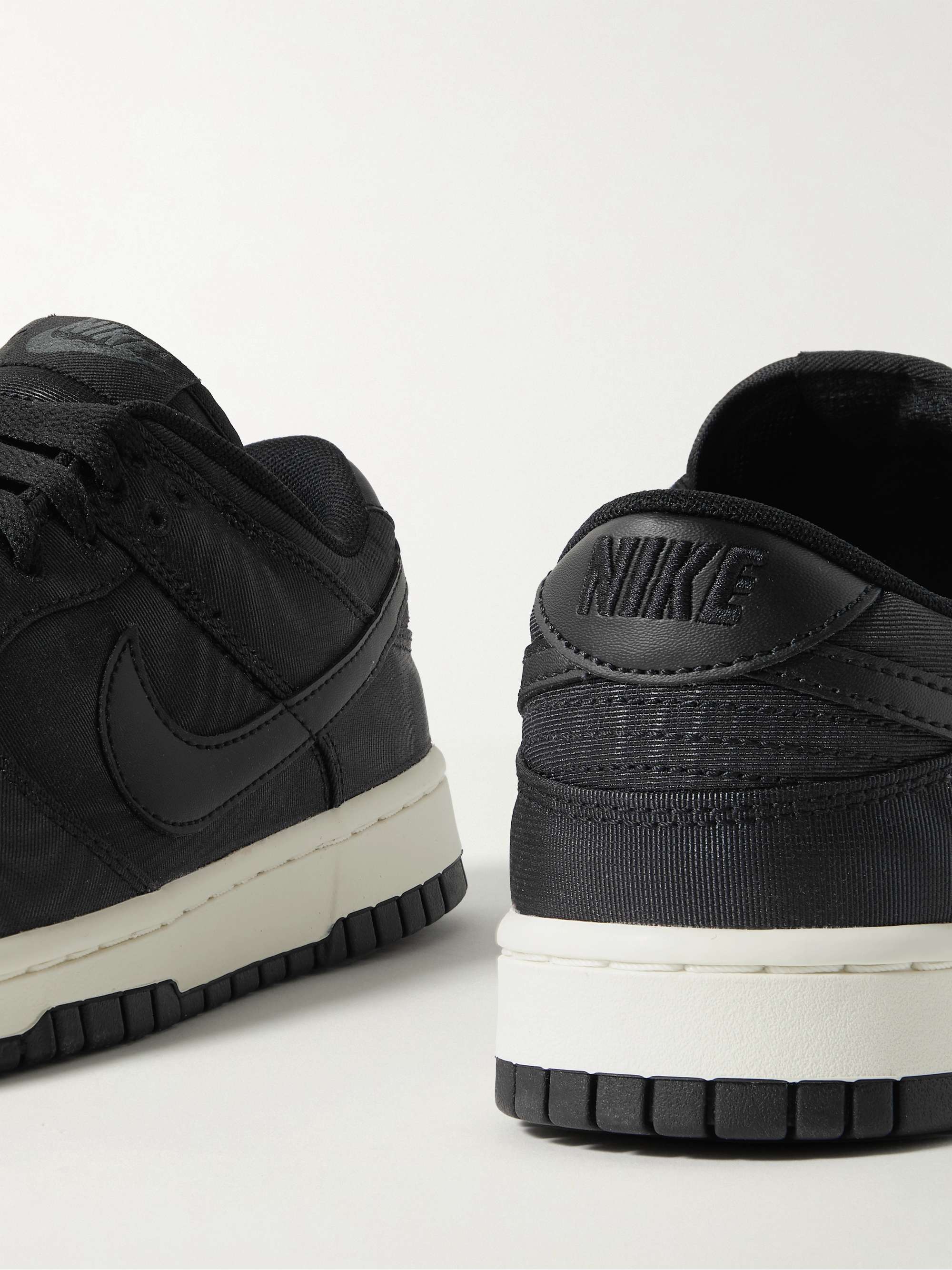 Dunk Low Retro PRM Leather-Trimmed Drill Sneakers