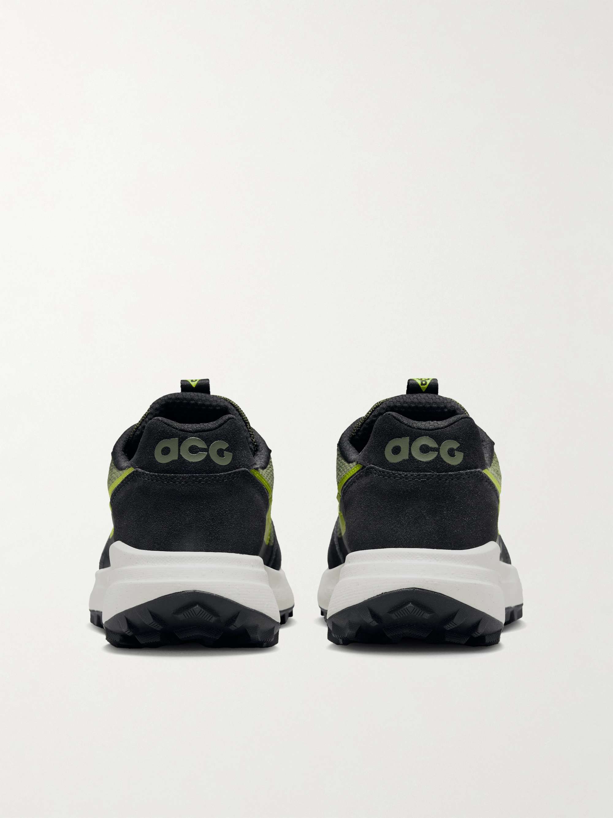NIKE ACG Lowcate Leather-Trimmed Suede and Mesh Sneakers