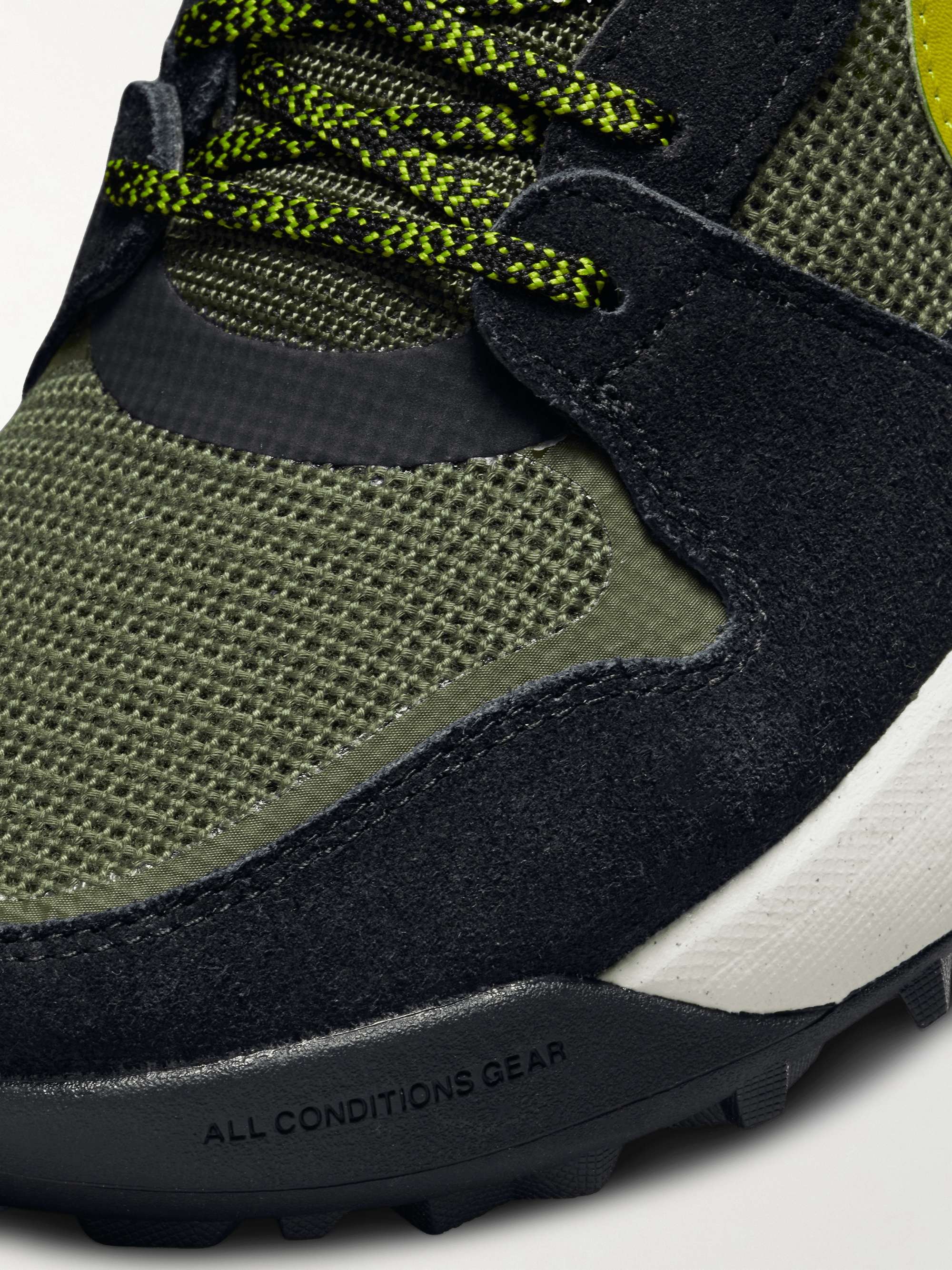 NIKE ACG Lowcate Leather-Trimmed Suede and Mesh Sneakers