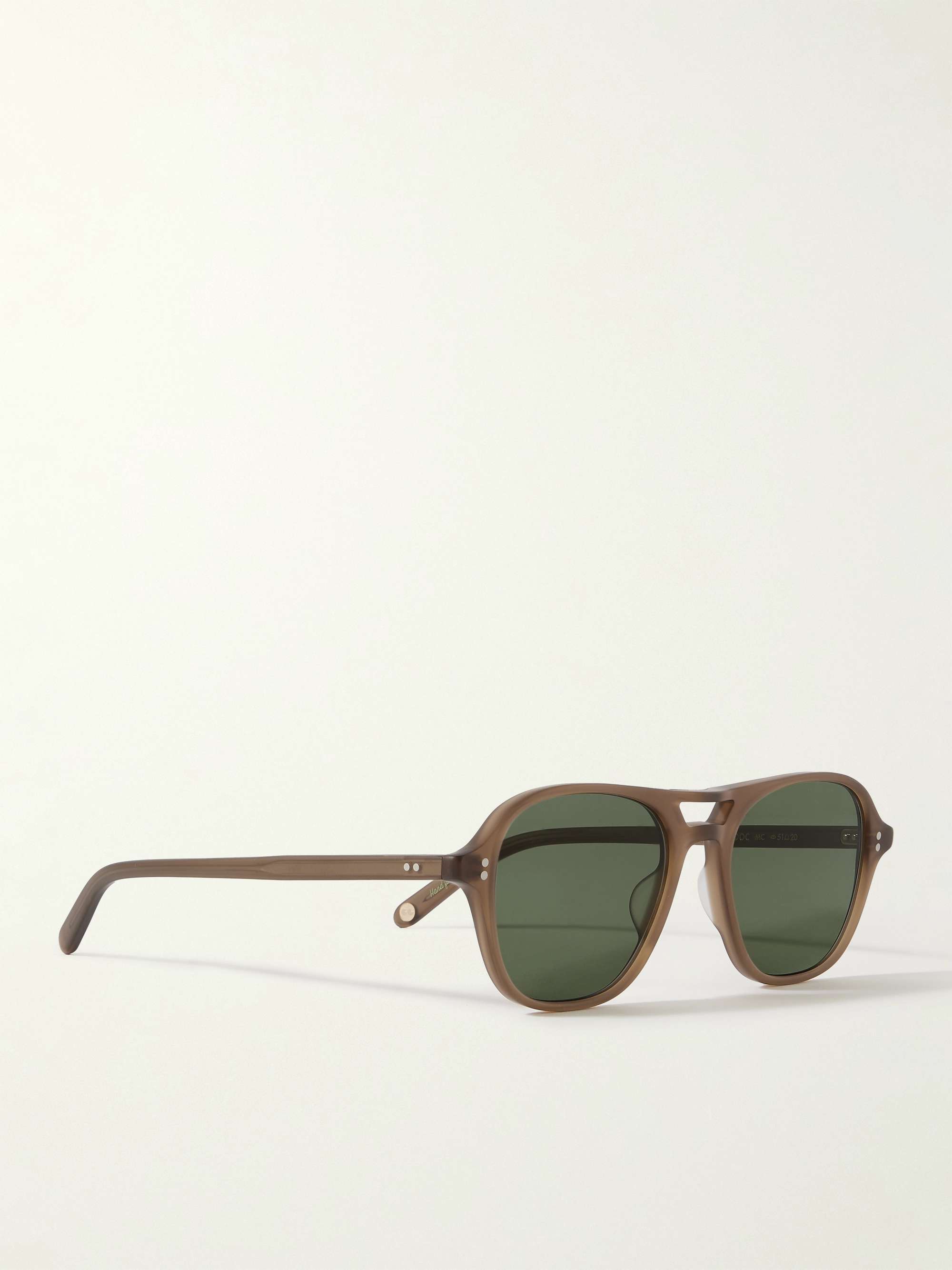 GARRETT LEIGHT CALIFORNIA OPTICAL Doc Aviator-Style Acetate Sunglasses