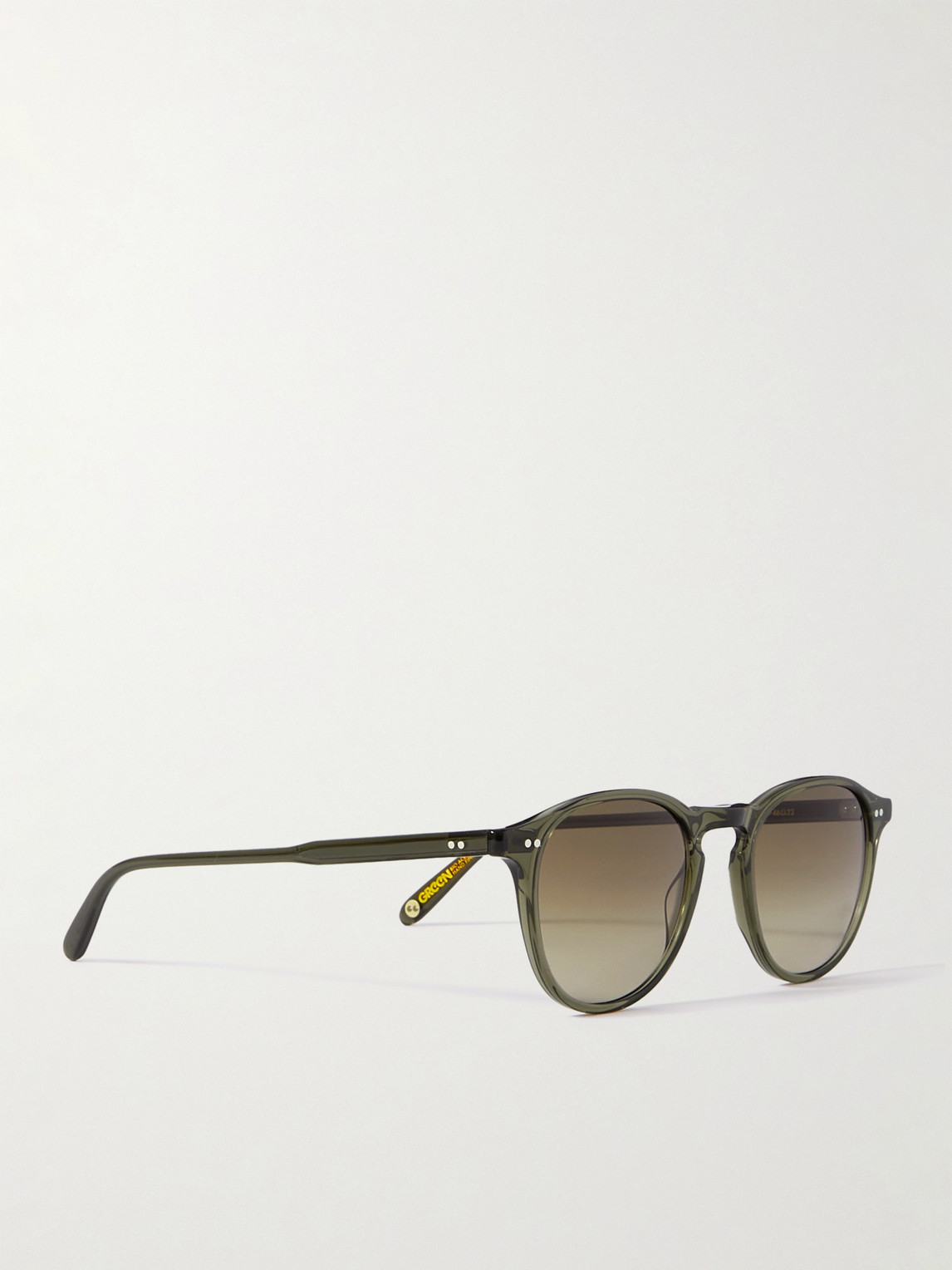 Shop Garrett Leight California Optical Hampton Round-frame Acetate Sunglasses In Green