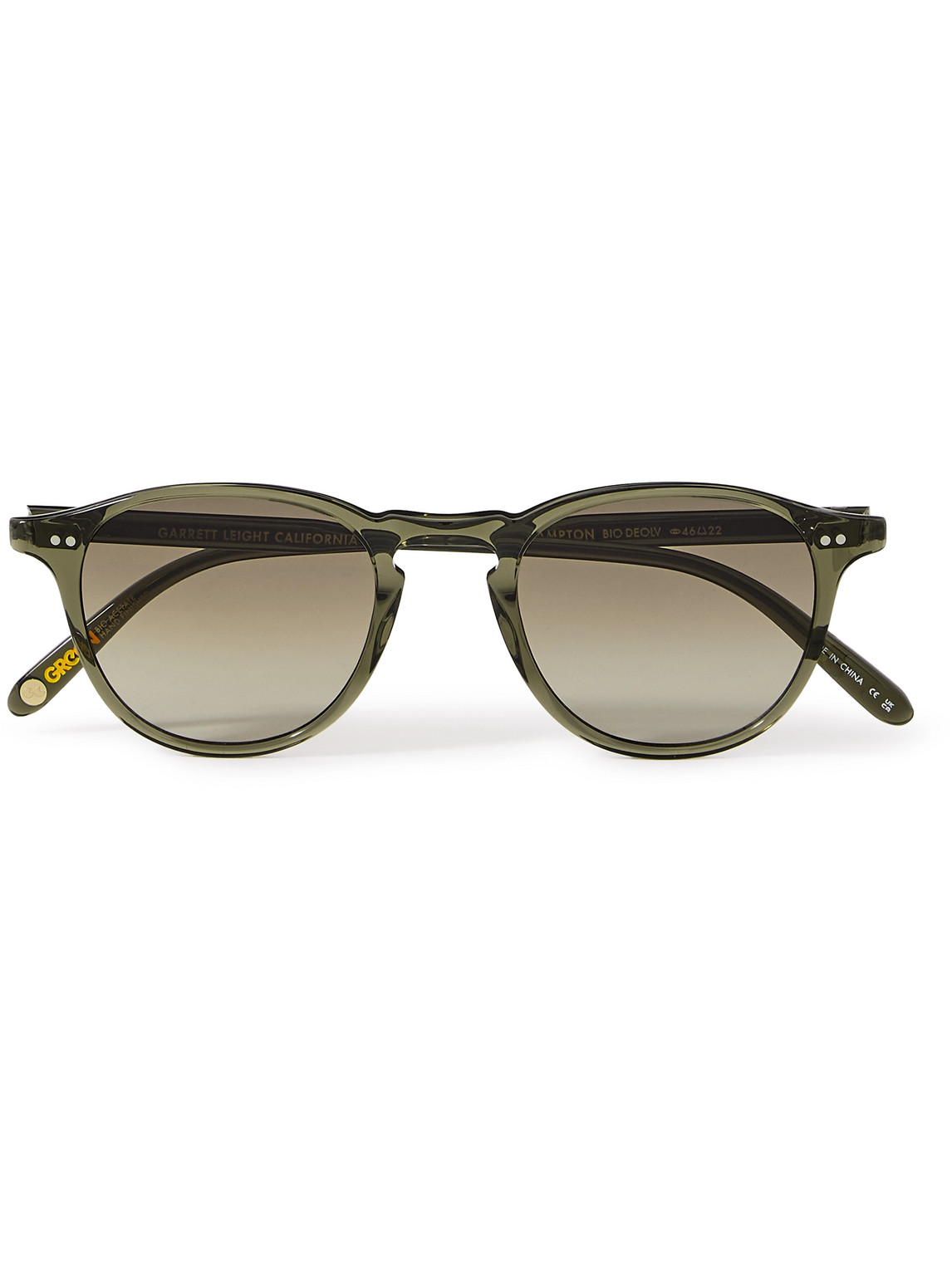 Garrett Leight California Optical Hampton Round-frame Acetate Sunglasses In Green