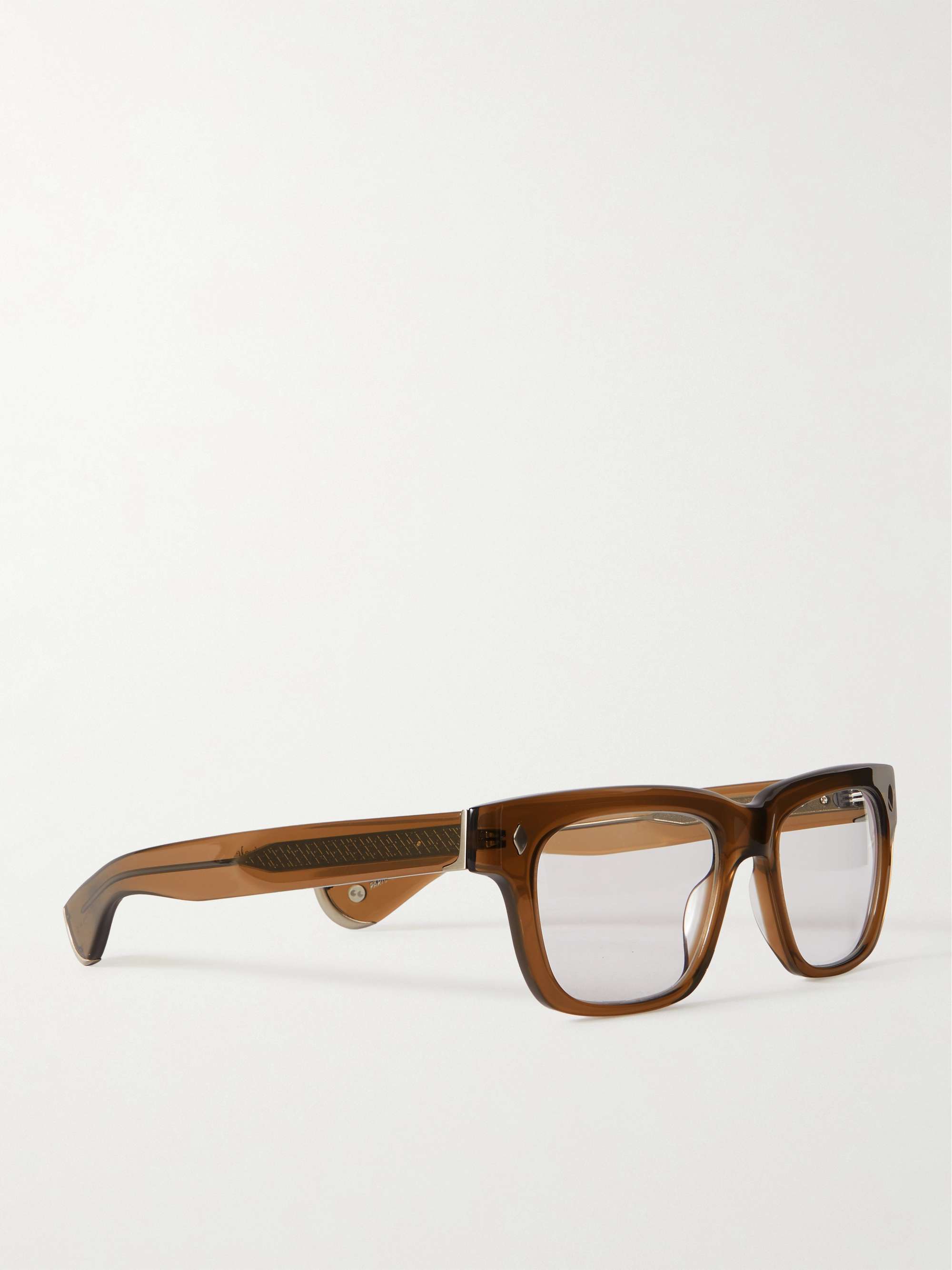 GARRETT LEIGHT CALIFORNIA OPTICAL + Officine Générale Square-Frame Tortoiseshell Acetate Optical Lenses