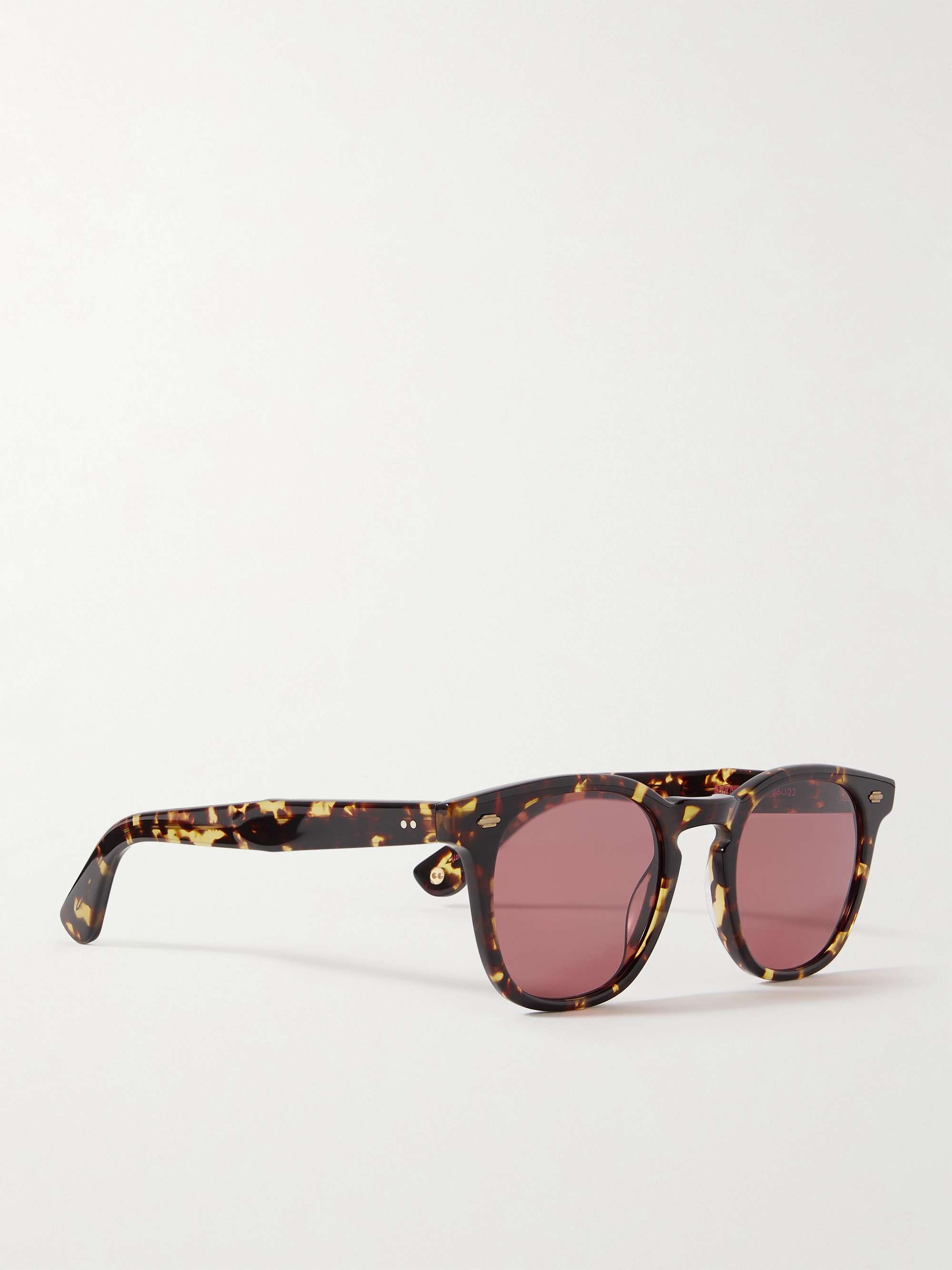 GARRETT LEIGHT CALIFORNIA OPTICAL Byrne Sun Round-Frame Tortoiseshell Acetate Sunglasses