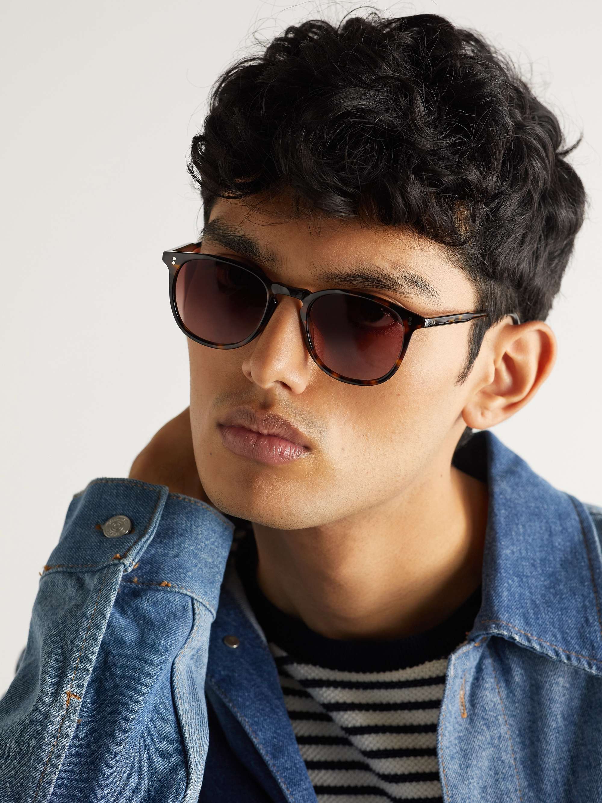 GARRETT LEIGHT CALIFORNIA OPTICAL Kinney Round-Frame Acetate Sunglasses