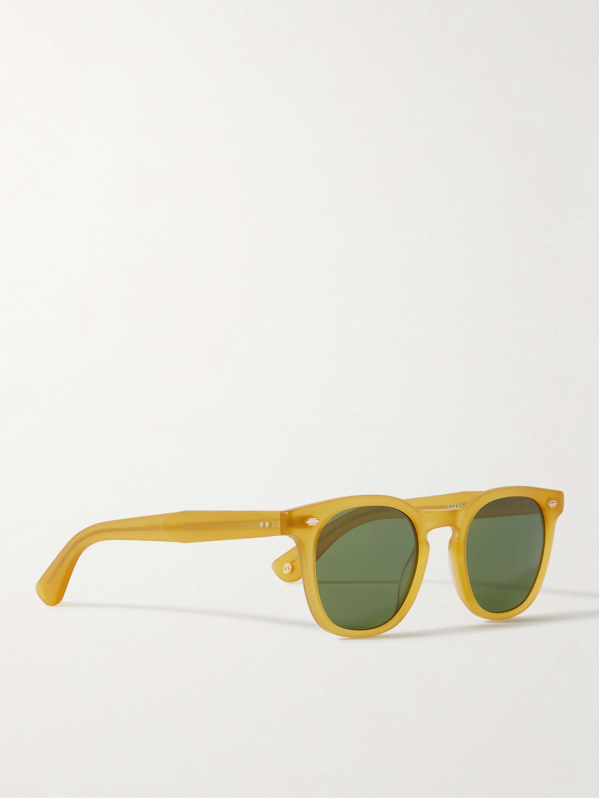GARRETT LEIGHT CALIFORNIA OPTICAL Byrne Sun Round-Frame Tortoiseshell Acetate Sunglasses