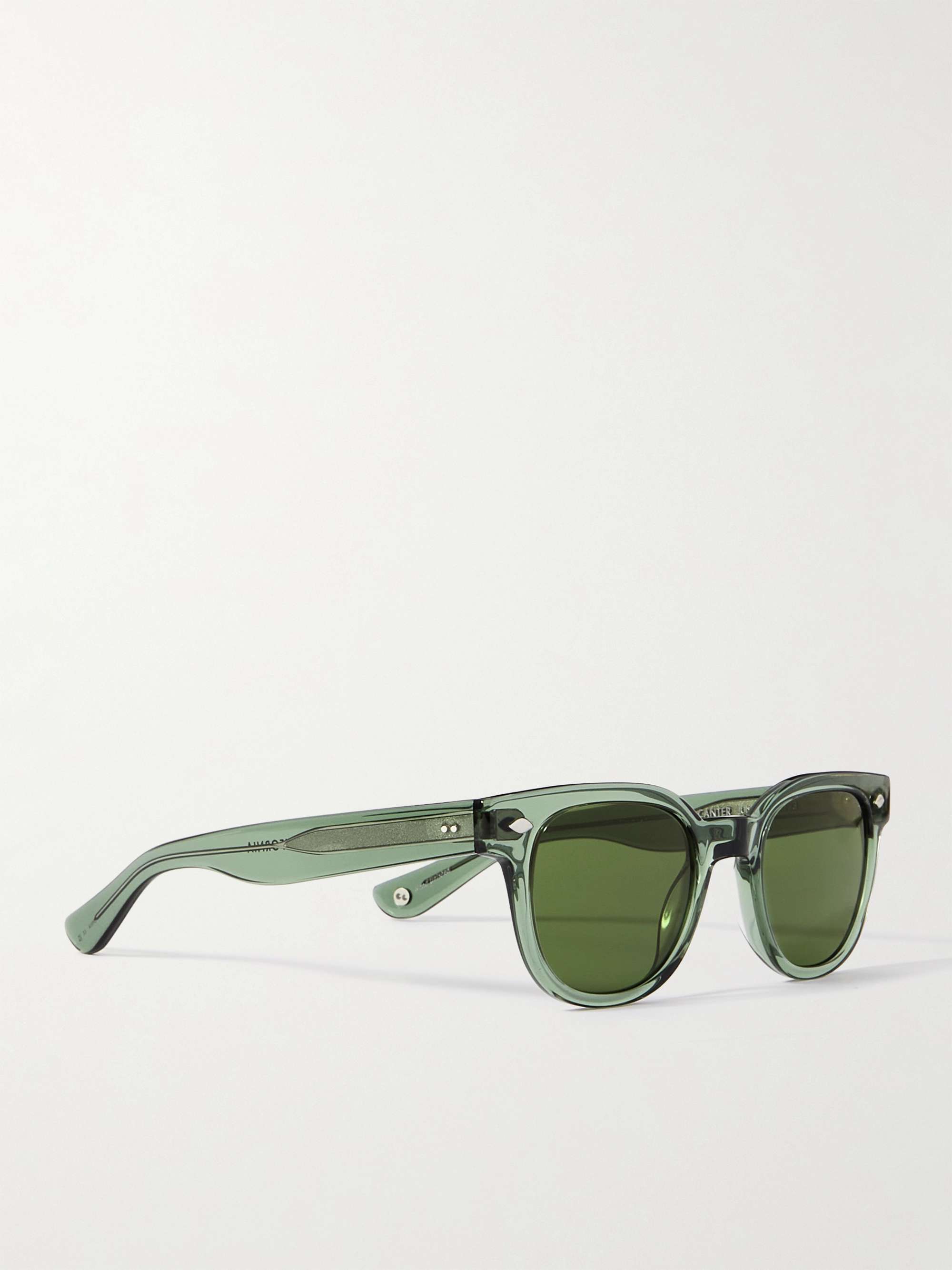 GARRETT LEIGHT CALIFORNIA OPTICAL Canter Round-Frame Tortoiseshell Acetate Sunglasses