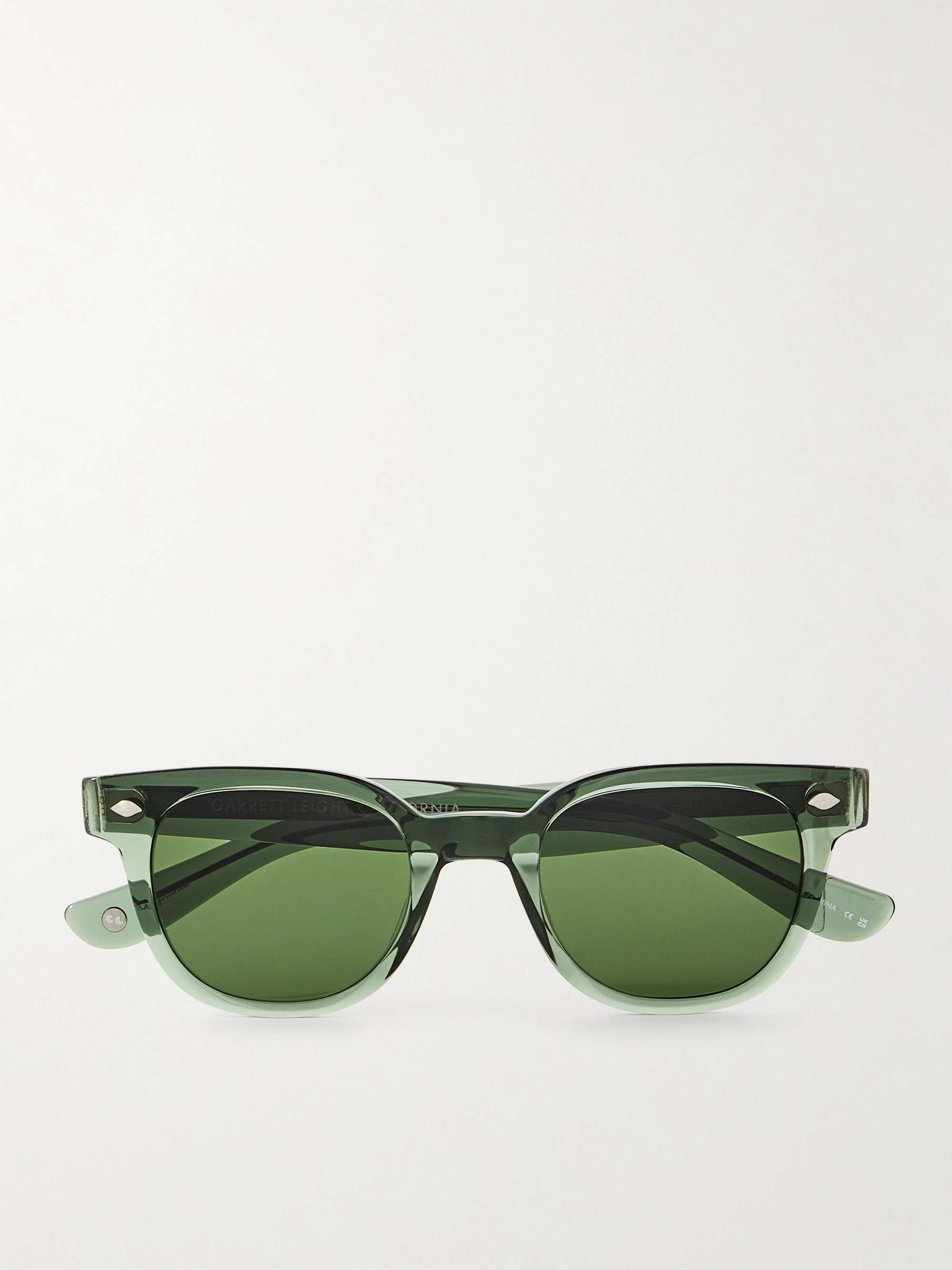 GARRETT LEIGHT CALIFORNIA OPTICAL Canter Round-Frame Tortoiseshell Acetate Sunglasses