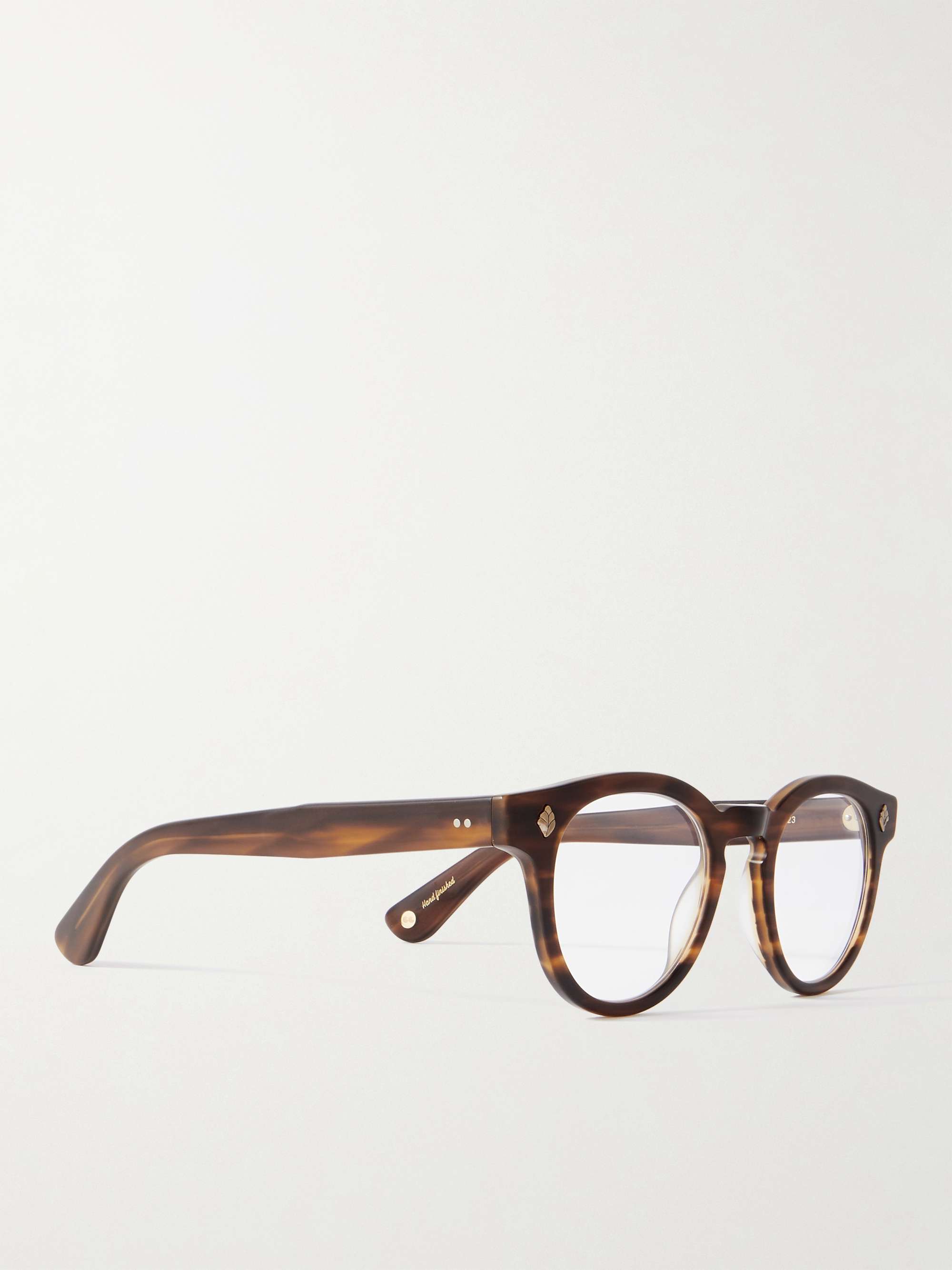 GARRETT LEIGHT CALIFORNIA OPTICAL Jack Round-Frame Tortoiseshell Acetate Optical Lenses