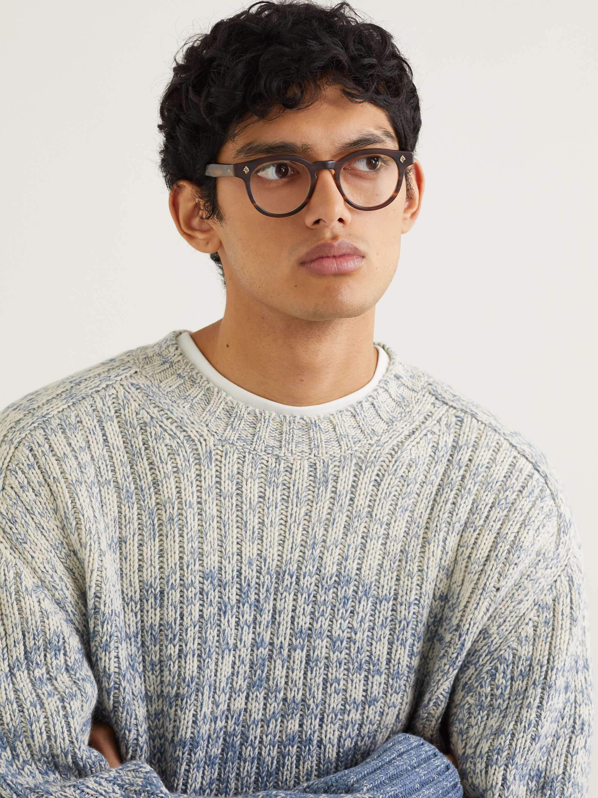 GARRETT LEIGHT CALIFORNIA OPTICAL Jack Round-Frame Tortoiseshell Acetate Optical Lenses