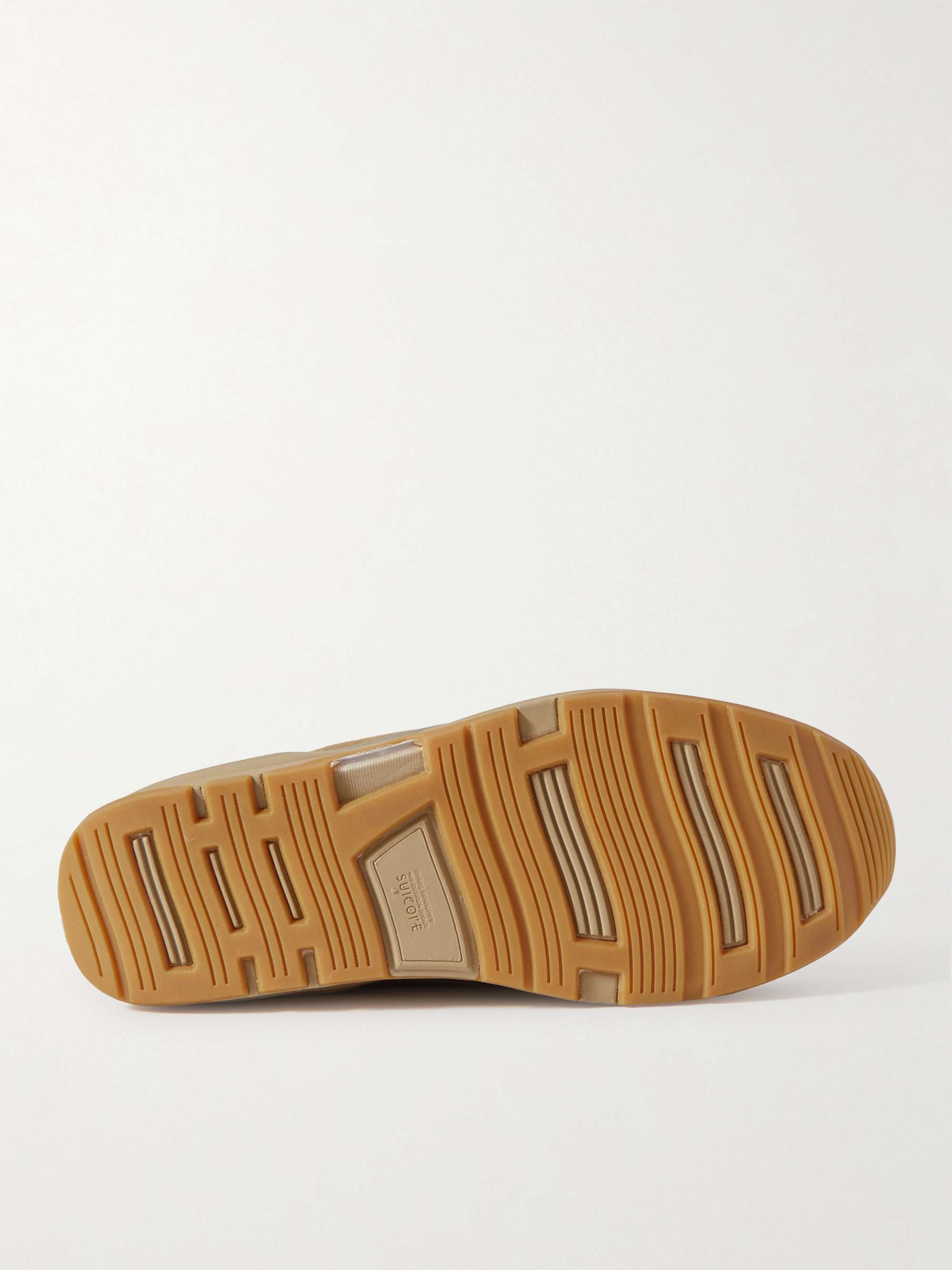 SUICOKE + thisisneverthat® Shell-Trimmed Quilted Suede Slip-On Sneakers