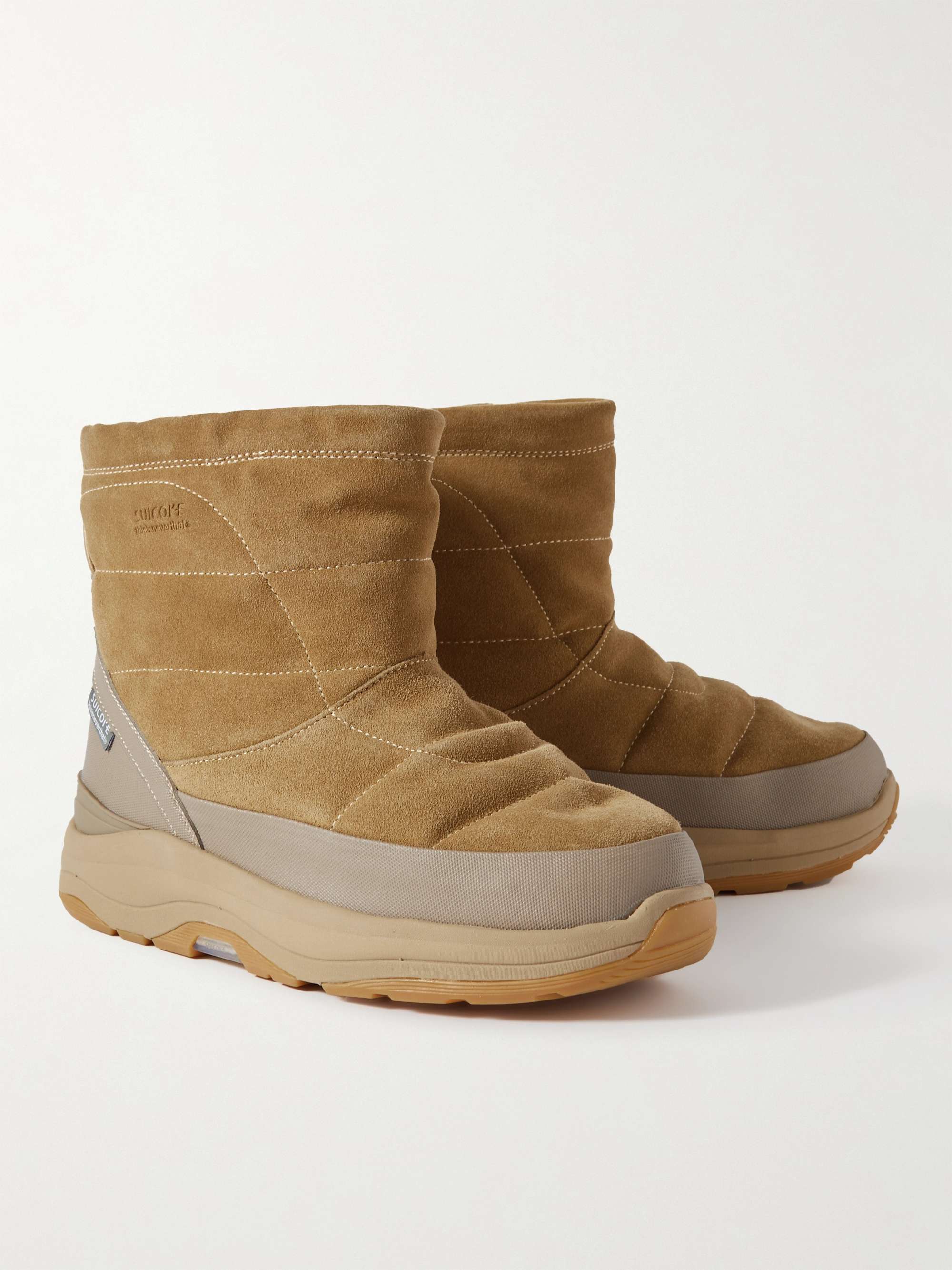SUICOKE + thisisneverthat® Bower-abTNT Rubber-Trimmed Quilted Suede Boots